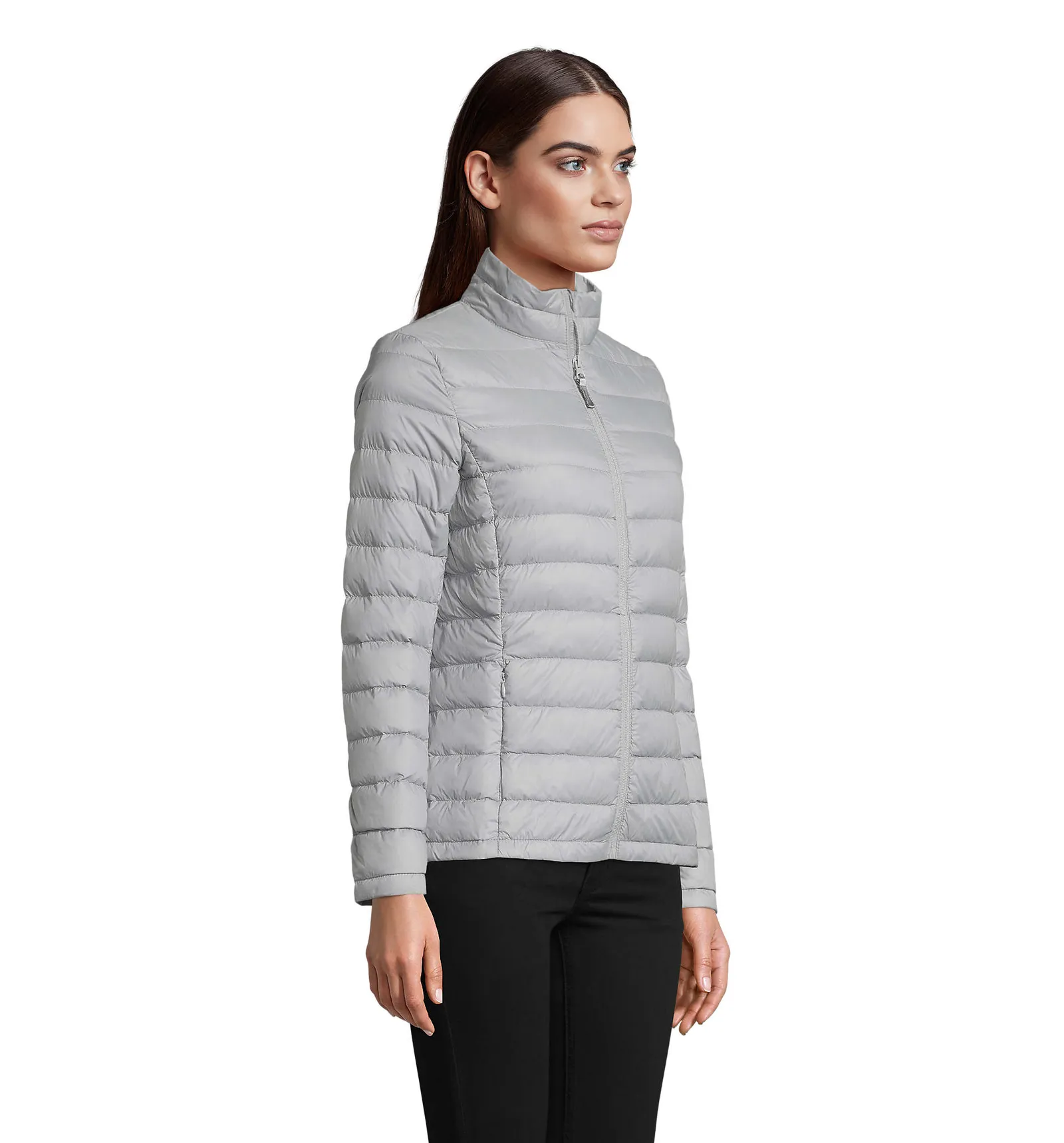 Giubbotto SOL'S Wilson Women, Metal grey, su modello, lato
