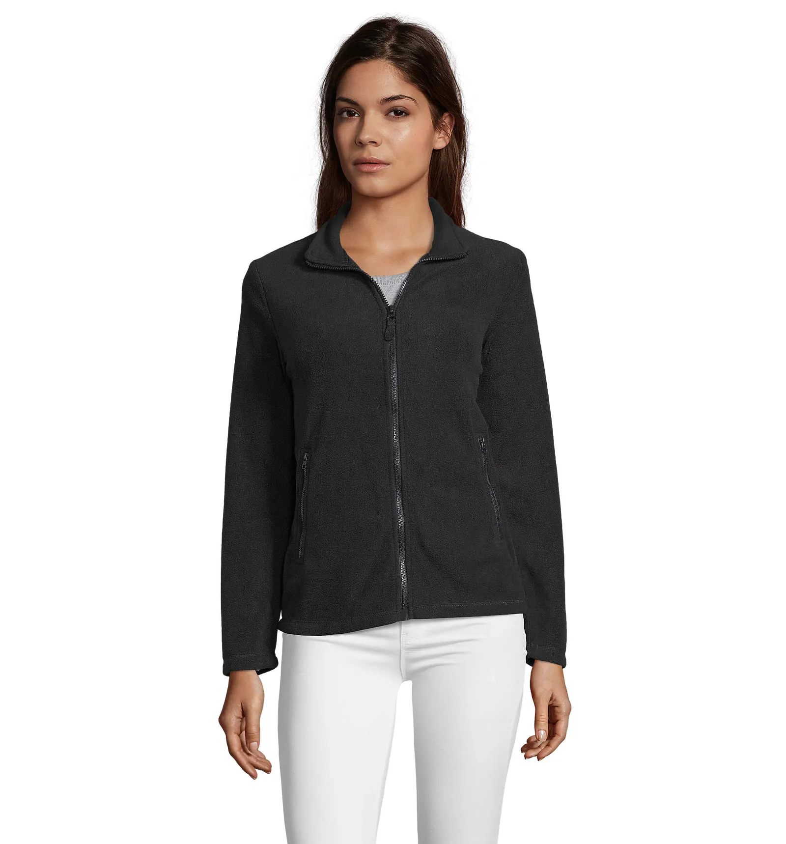 Pile SOL'S Norman Women, Black, su modello, fronte