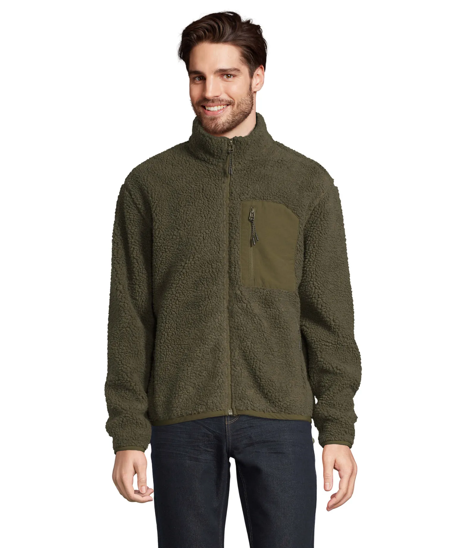 Giubbotto SOL'S Fury, Army/dark army, su modello, fronte