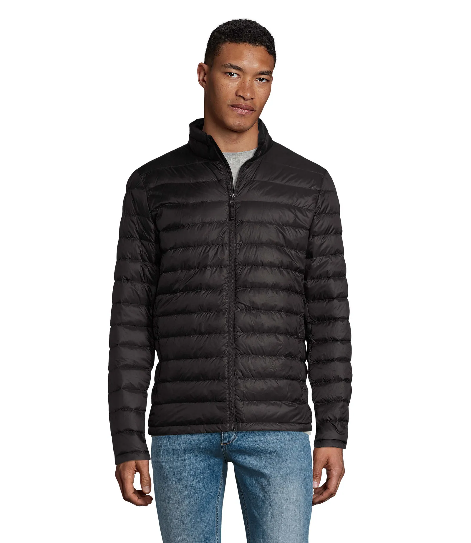 Giubbotto SOL'S Wilson Men, Black, su modello, fronte