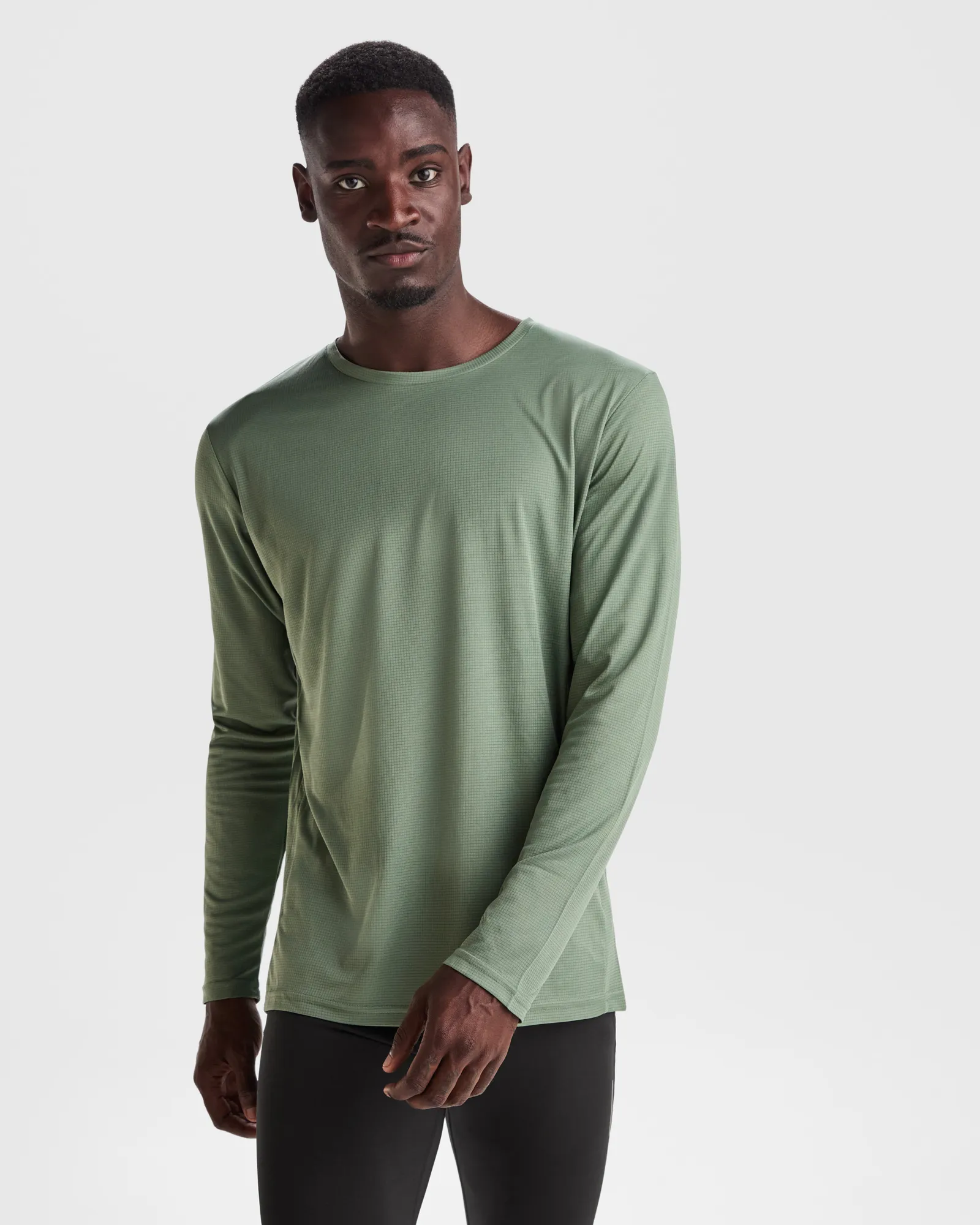 T-shirt tecnica Roly Estoril L/S, Verde Laurel, dettaglio 2