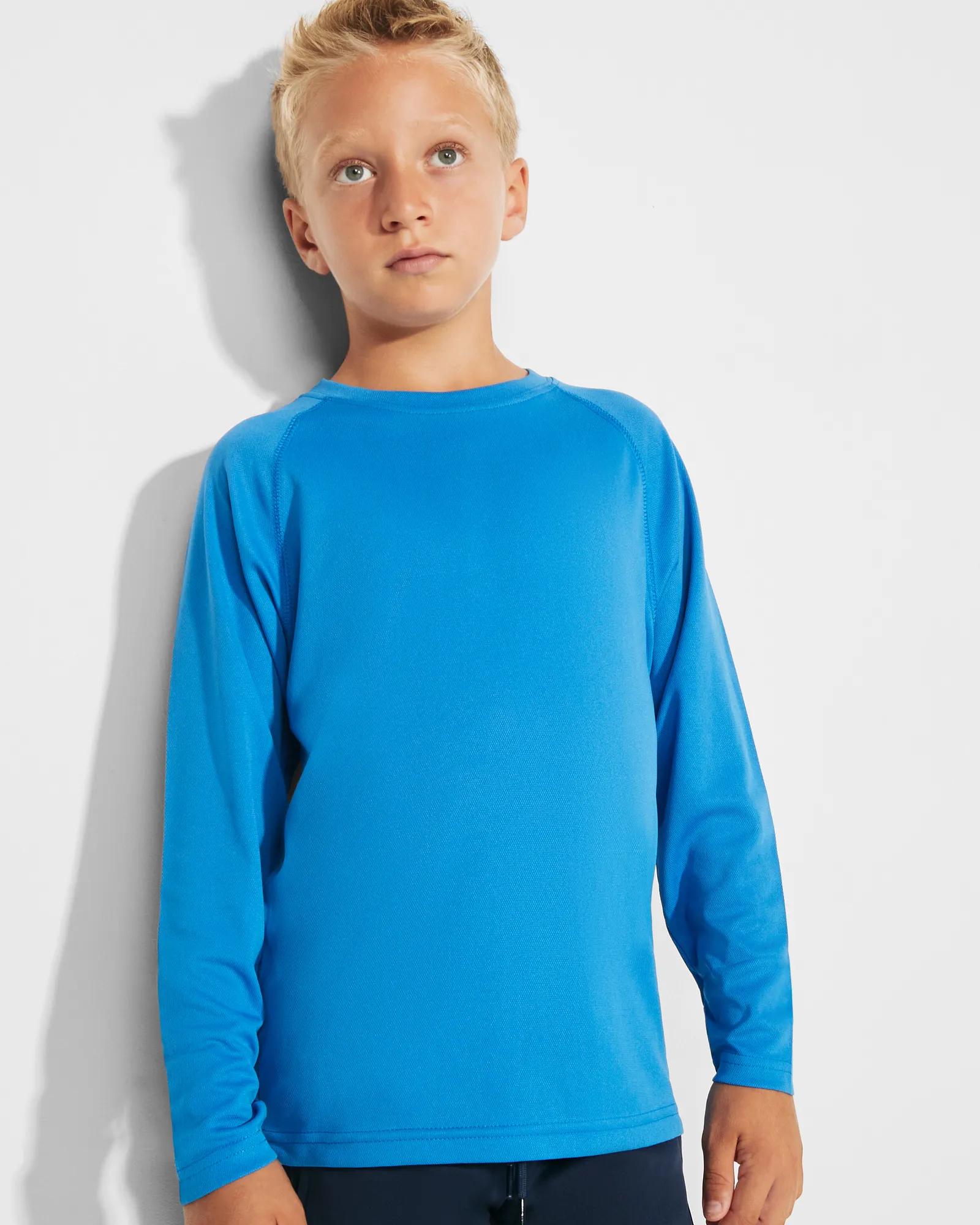 T-shirt tecnica Roly Montecarlo L/S, Royal, dettaglio
