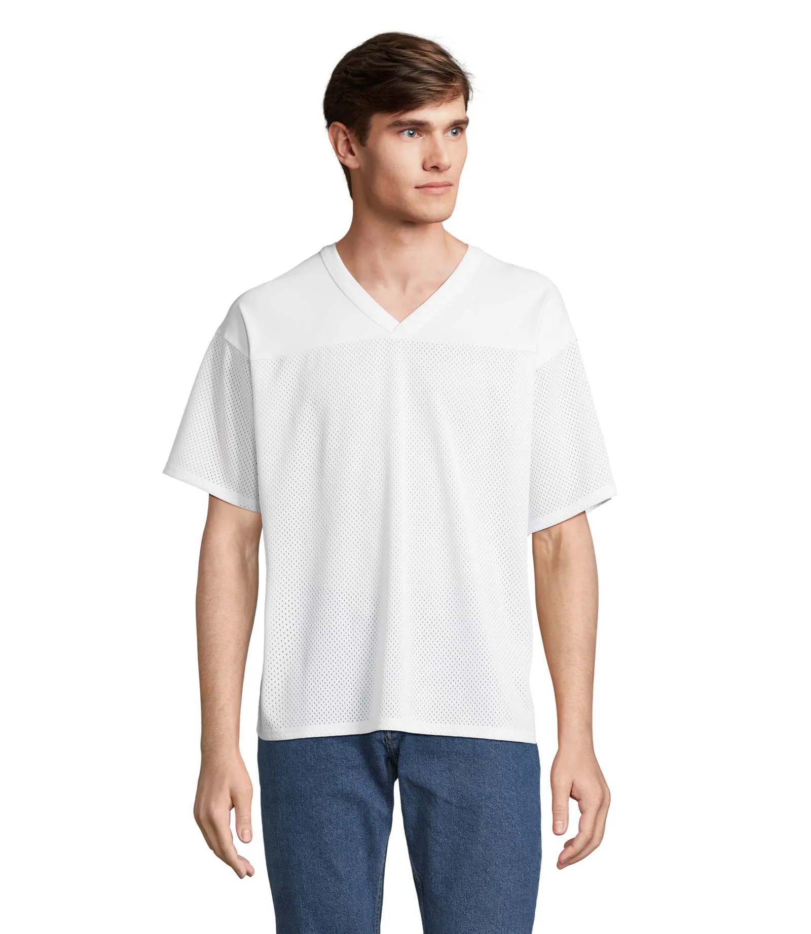T-shirt tecnica SOL'S Nino, White, su modello, fronte