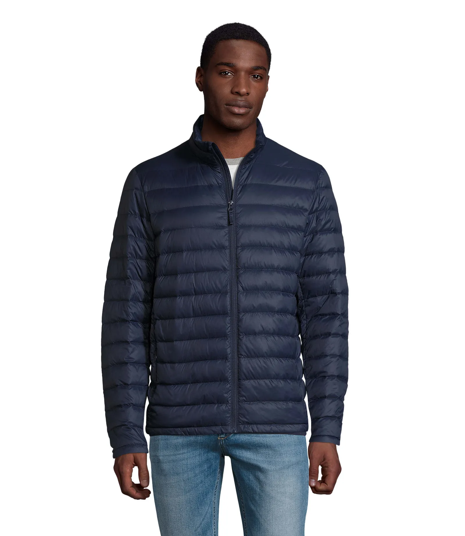 Giubbotto SOL'S Wilson Men, French navy, su modello, fronte