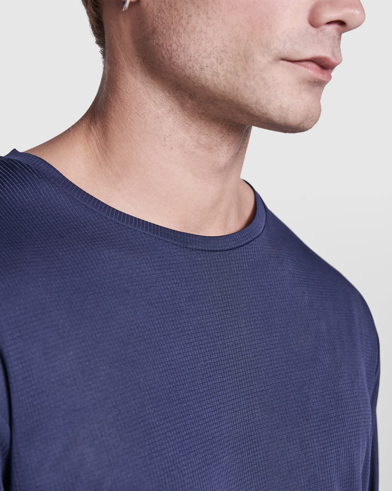 T-shirt tecnica Roly Estoril L/S, Blu Navy, dettaglio 3