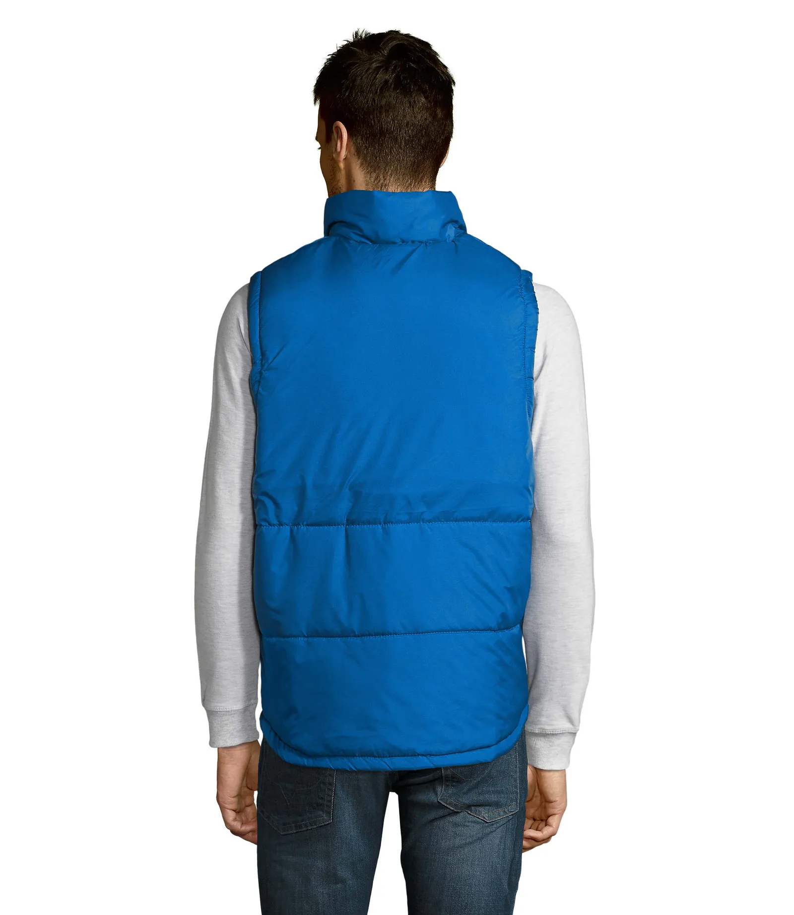 Gilet SOL'S Warm, Royal blue, su modello, retro