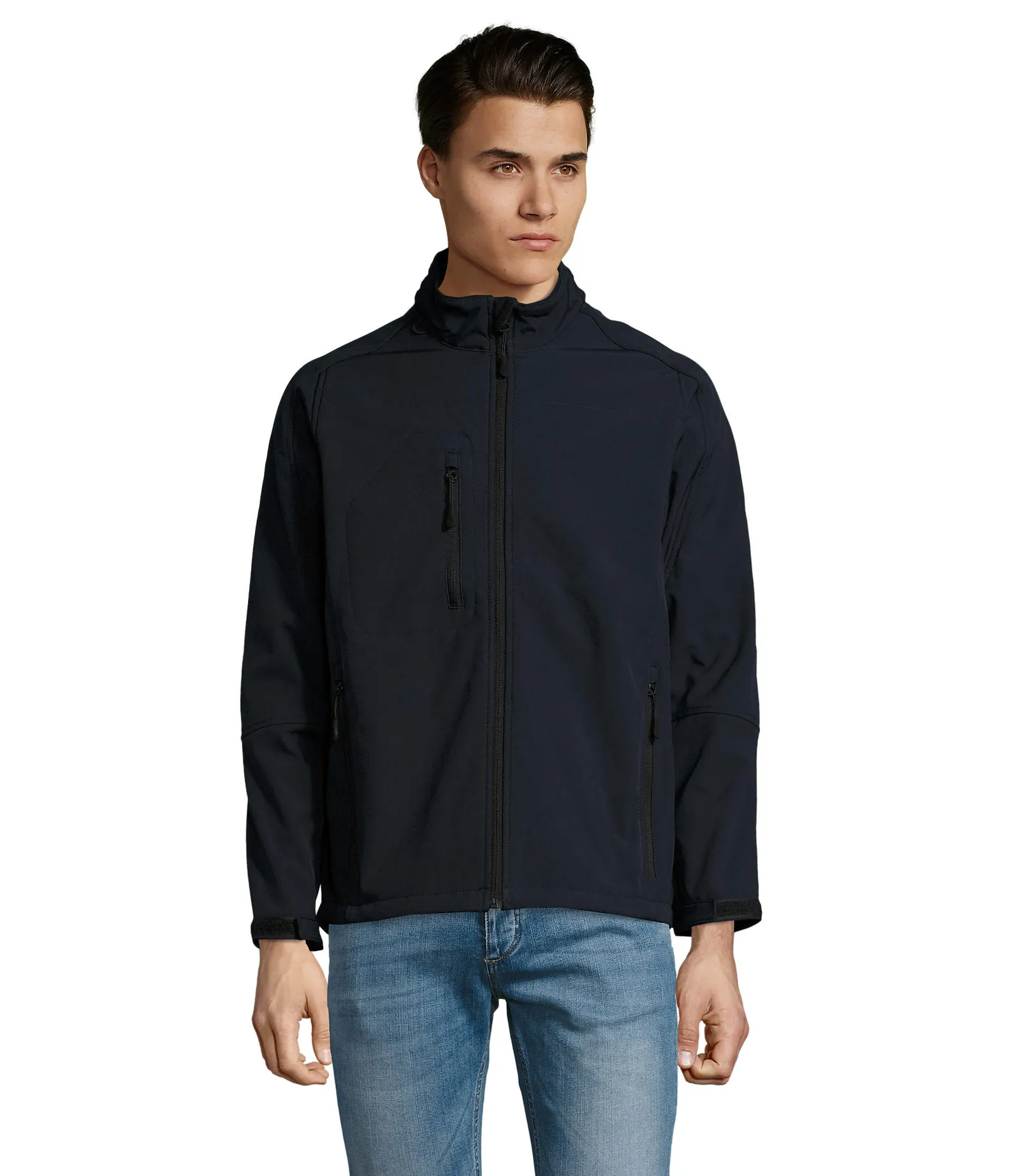 Softshell SOL'S Relax, Abyss blue, su modello, fronte