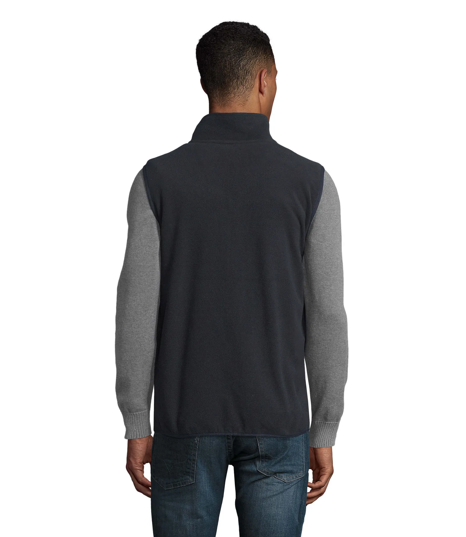 Gilet SOL'S Factor BW, Navy, su modello, lato
