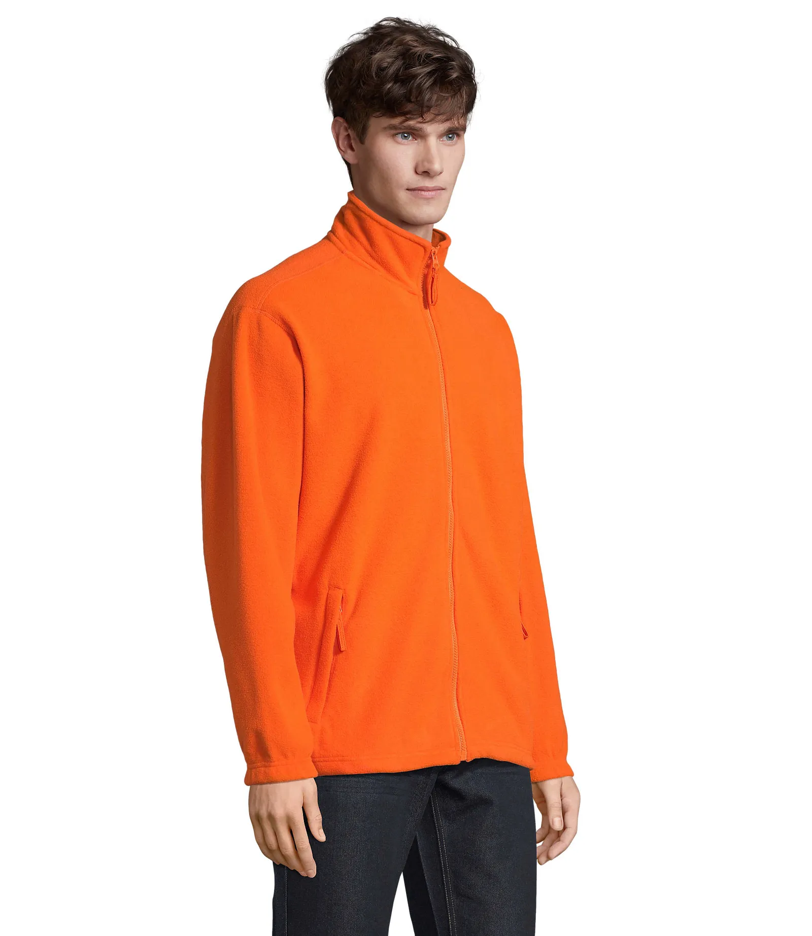 Pile SOL'S North, Orange, su modello, lato