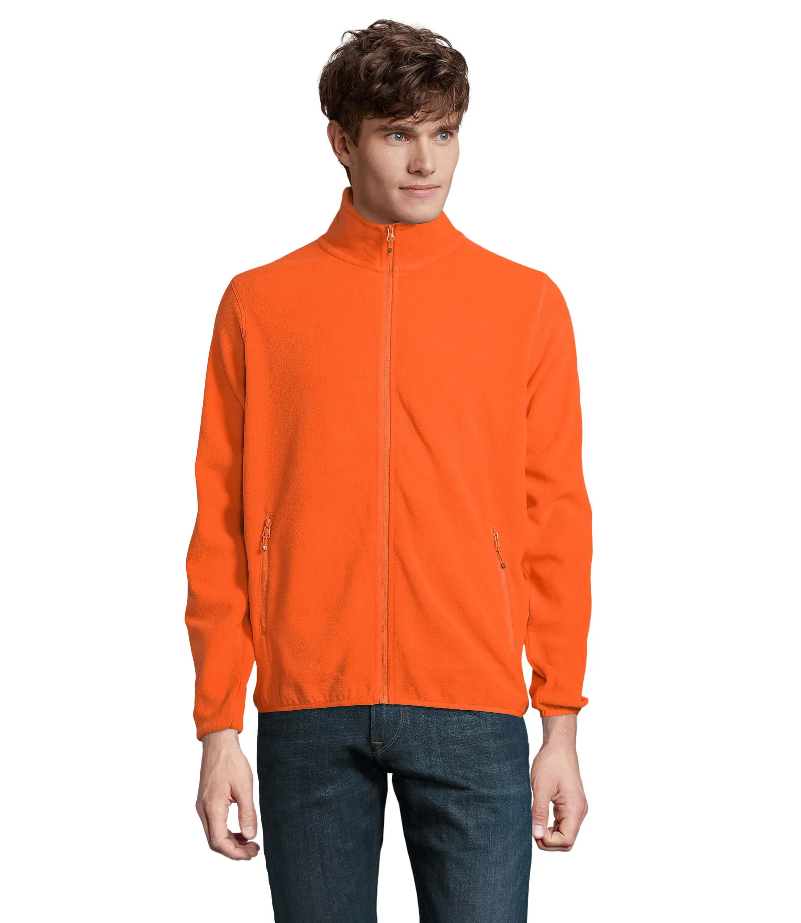 Pile SOL'S Factor Men, Orange, su modello, fronte