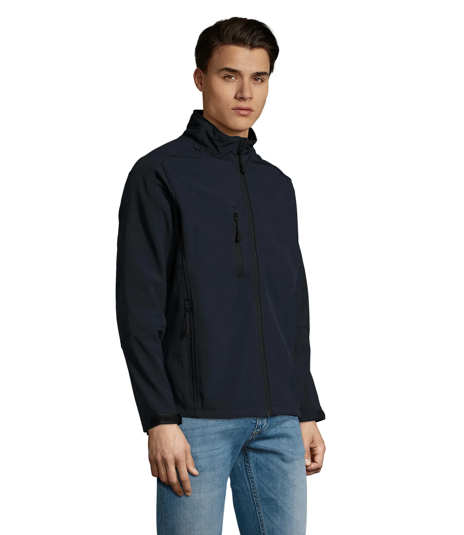 Softshell SOL'S Relax, Abyss blue, su modello, lato