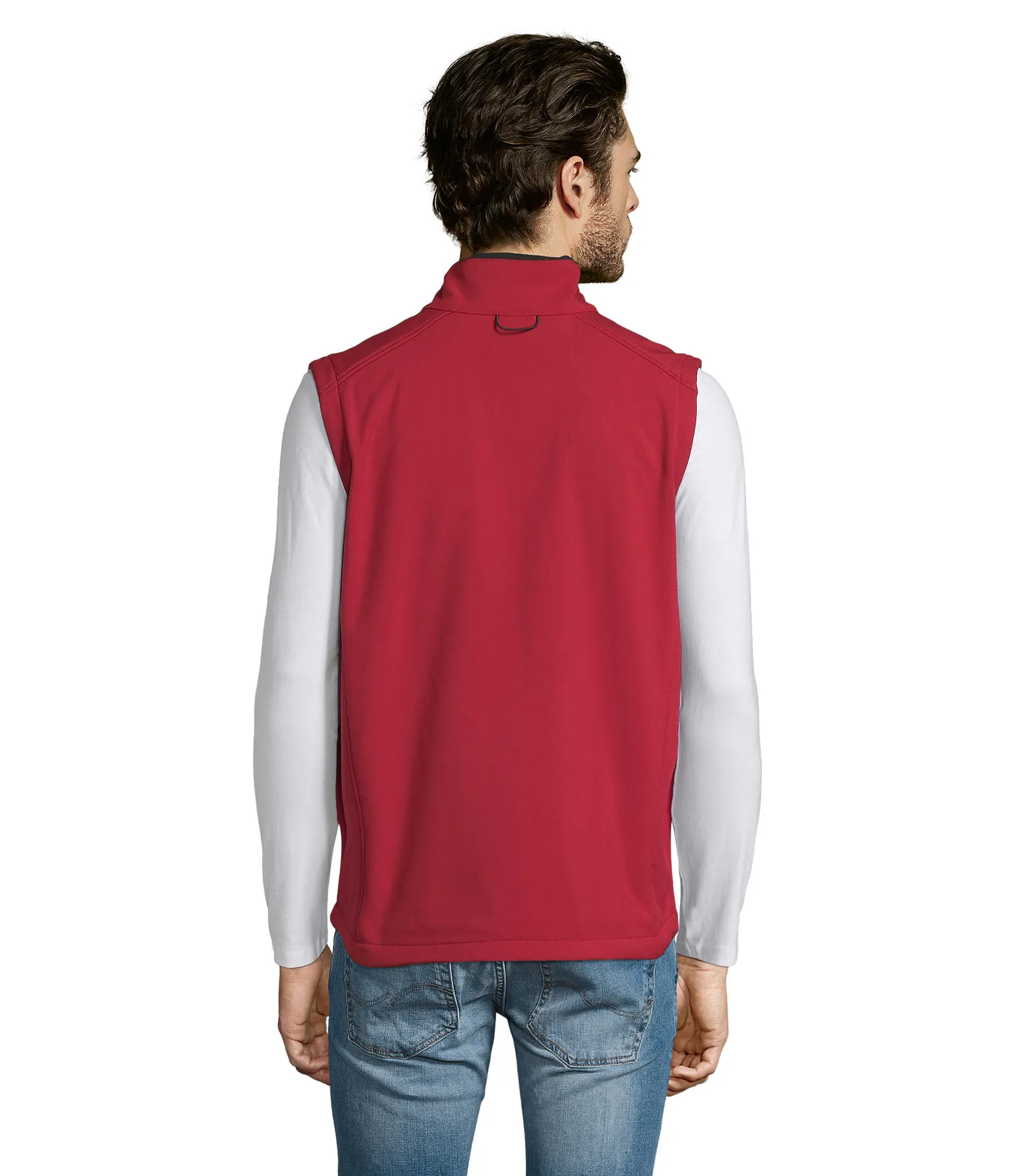 Gilet SOL'S Rallye Men, Pepper red, su modello, retro