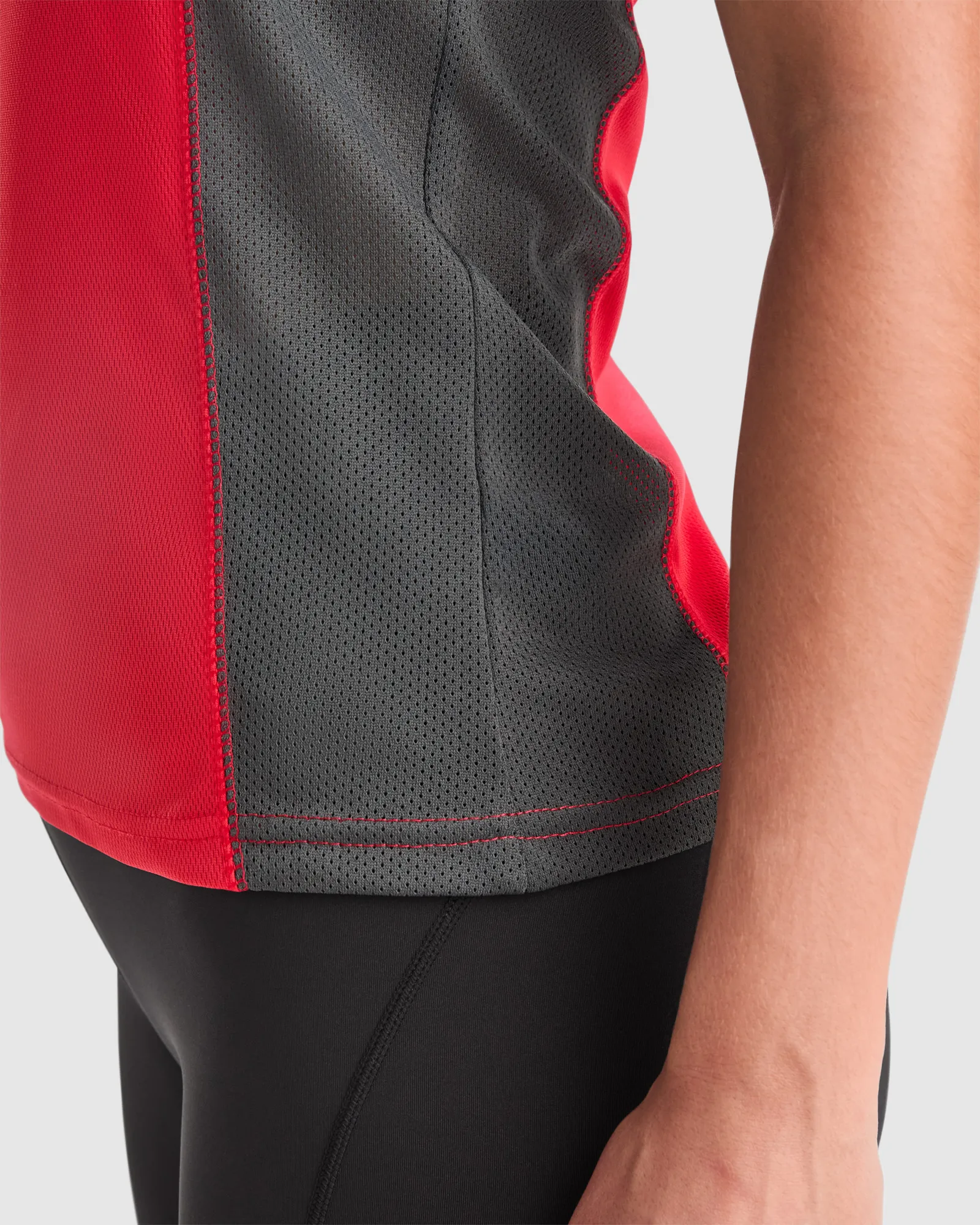 T-shirt tecnica Roly Shanghai Woman, Rosso/Piombo Scuro, dettaglio 3