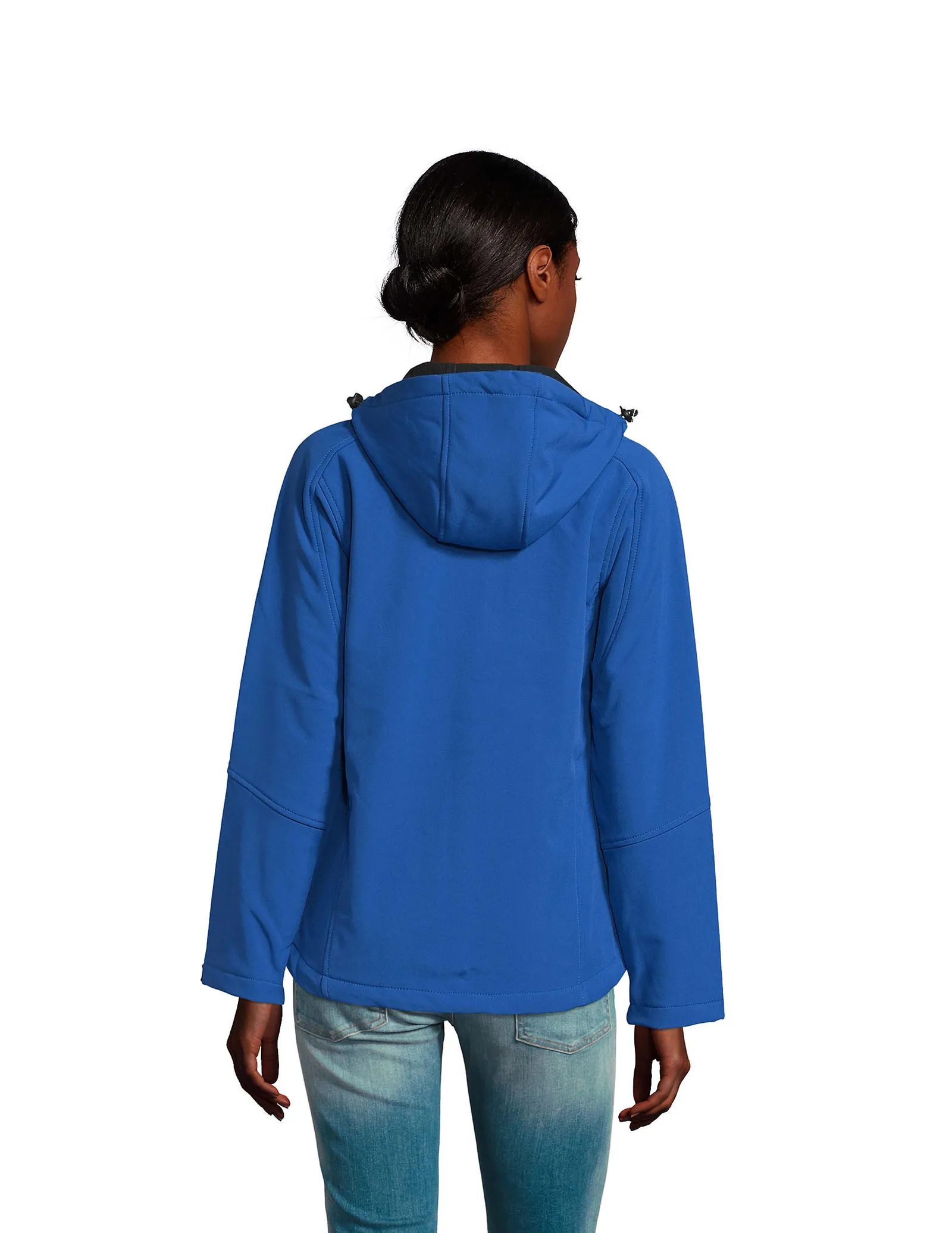 Softshell SOL'S Replay Women, Royal blue, su modello, retro