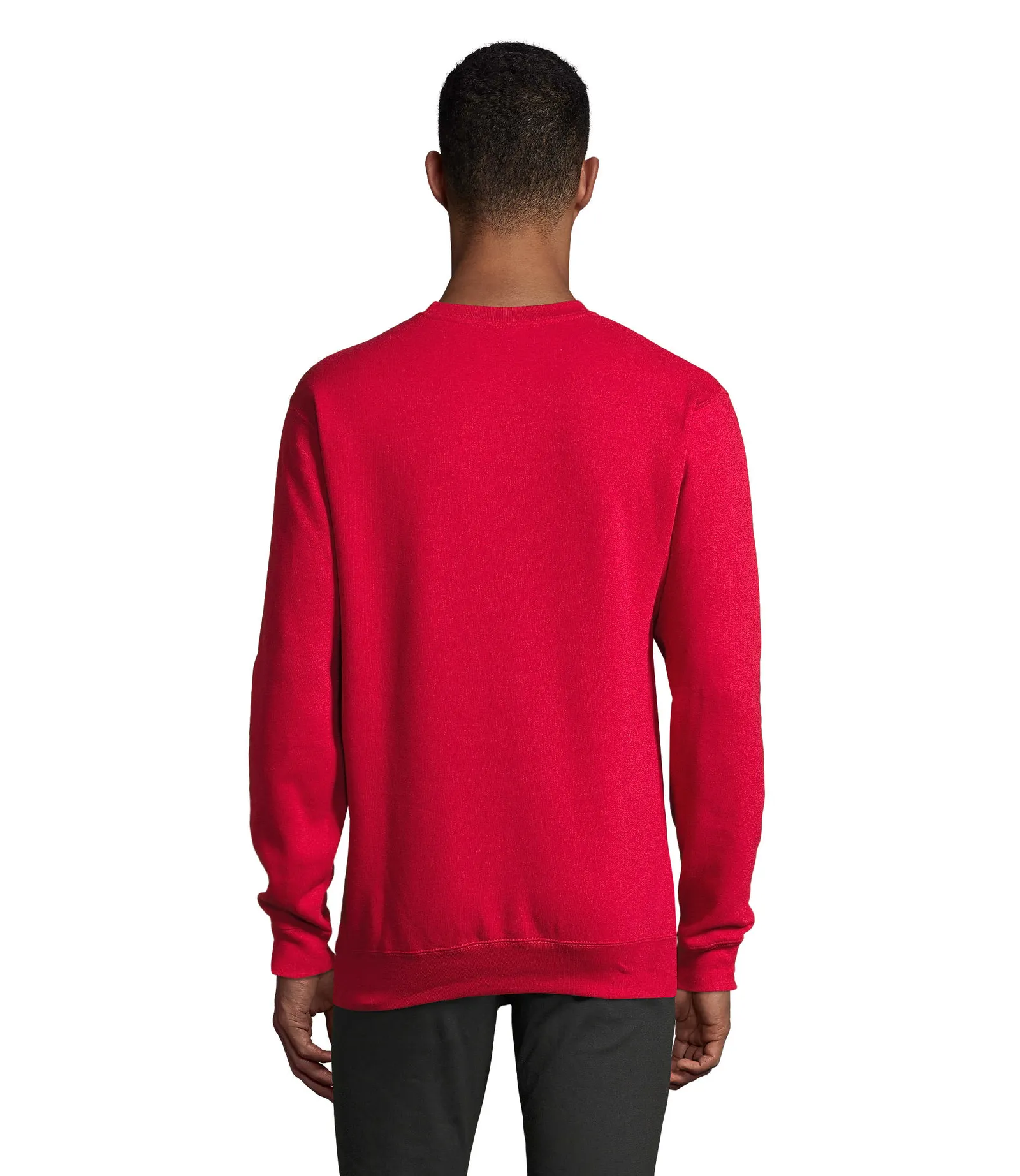 Felpa girocollo SOL'S Supreme, Red, su modello, lato