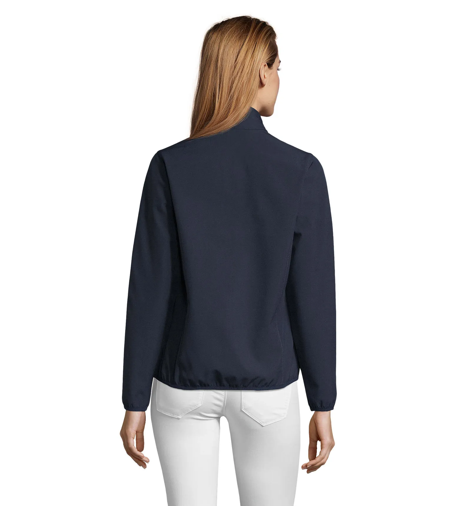 Softshell SOL'S Radian Women, Abyss blue, su modello, retro