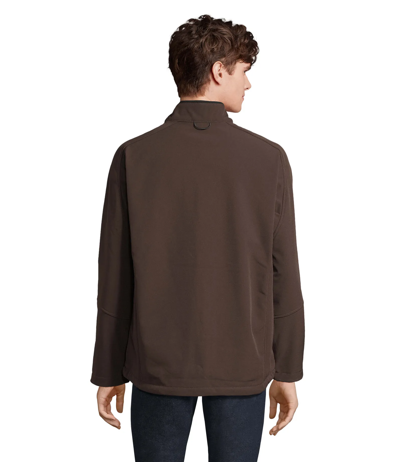 Softshell SOL'S Relax, Dark chocolate, su modello, retro
