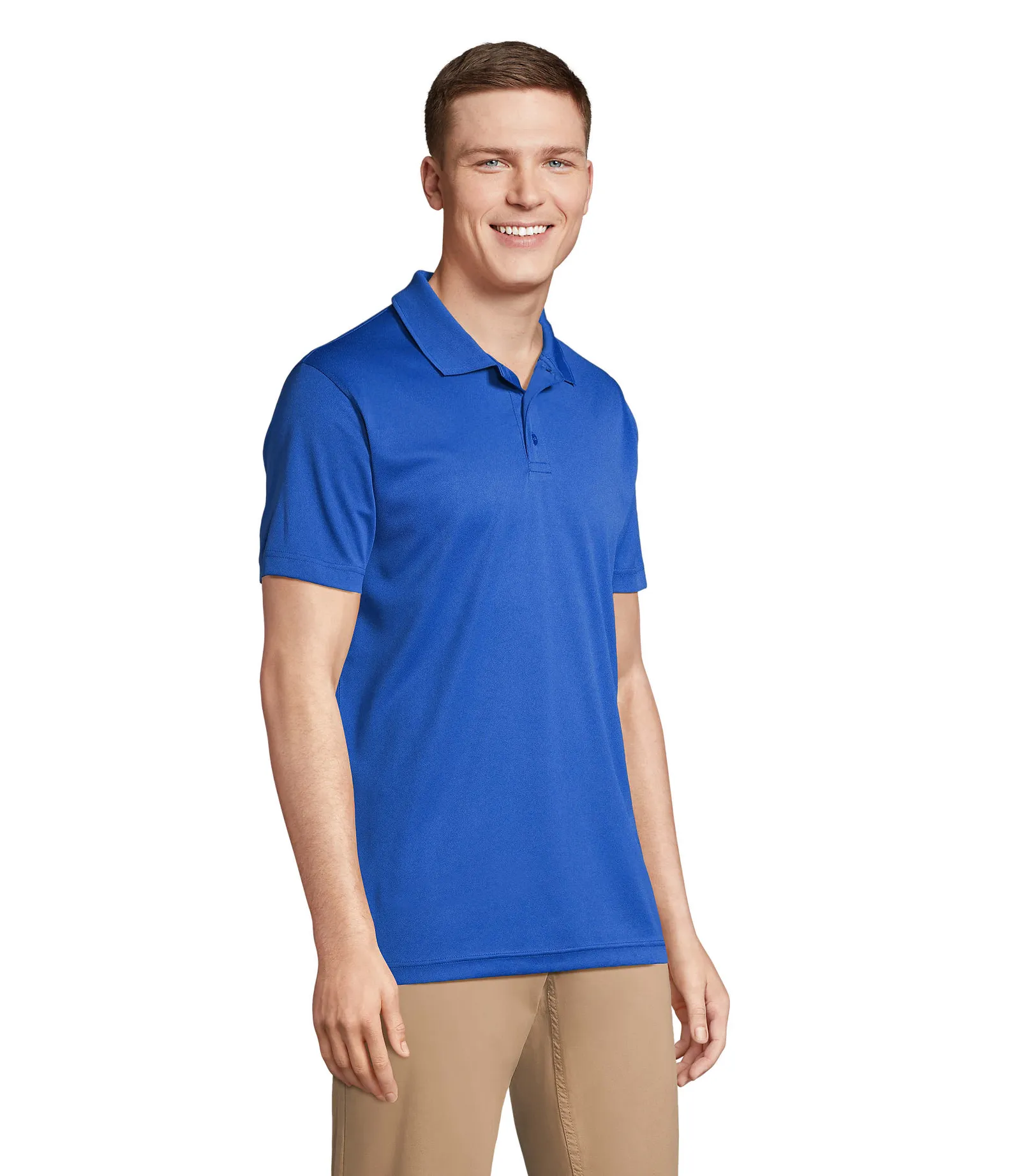 Polo tecnica SOL'S Pitcher, Royal blue, su modello, lato