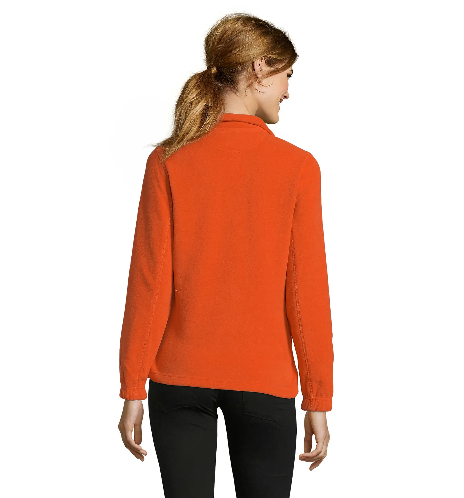 Pile SOL'S North Women, Orange, su modello, retro
