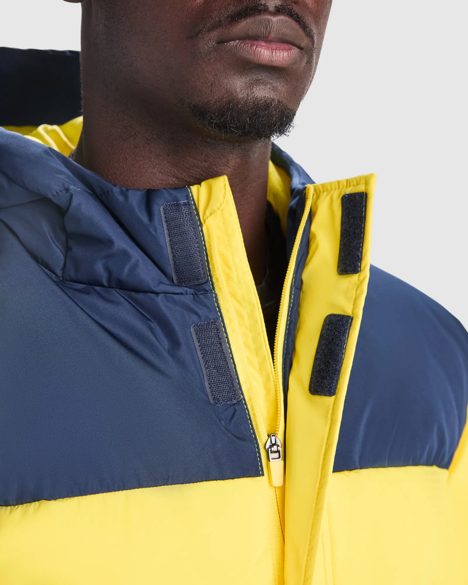 Parka Roly Tallin, Giallo/Blu Marino, dettaglio 2