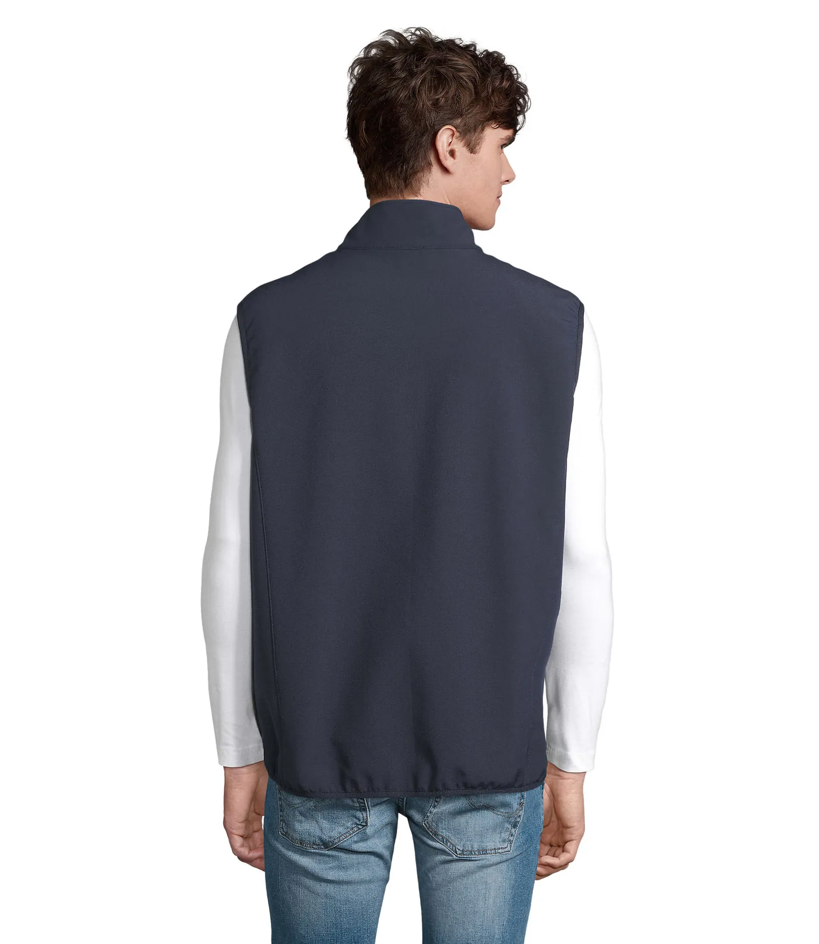 Gilet SOL'S Falcon BW Men, Abyss blue, su modello, retro