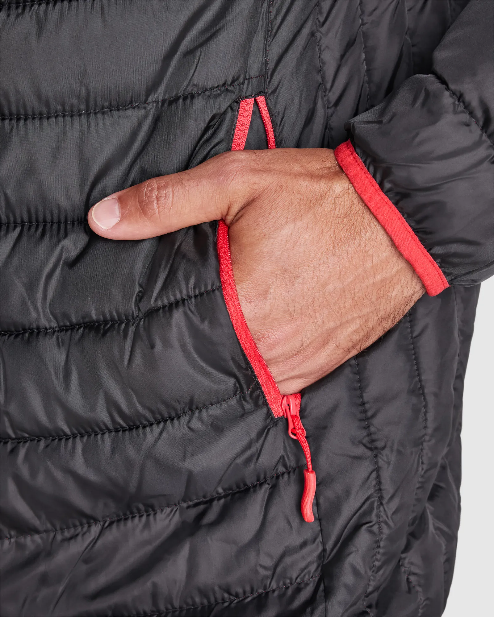 Giubbotto Roly Norway Sport, Nero/Rosso, dettaglio 5