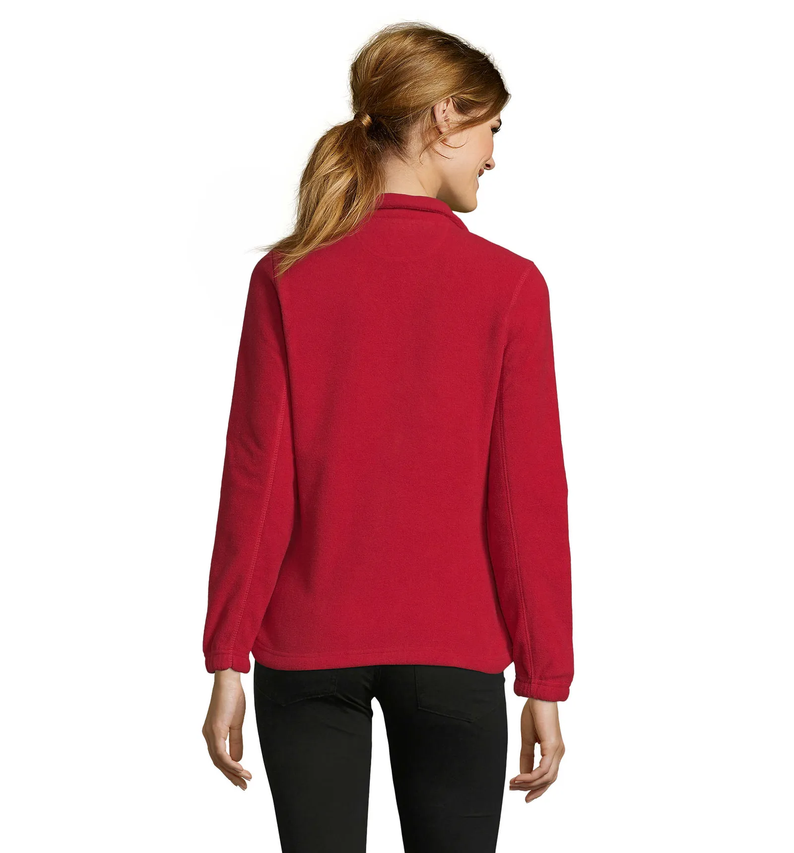 Pile SOL'S North Women, Red, su modello, retro