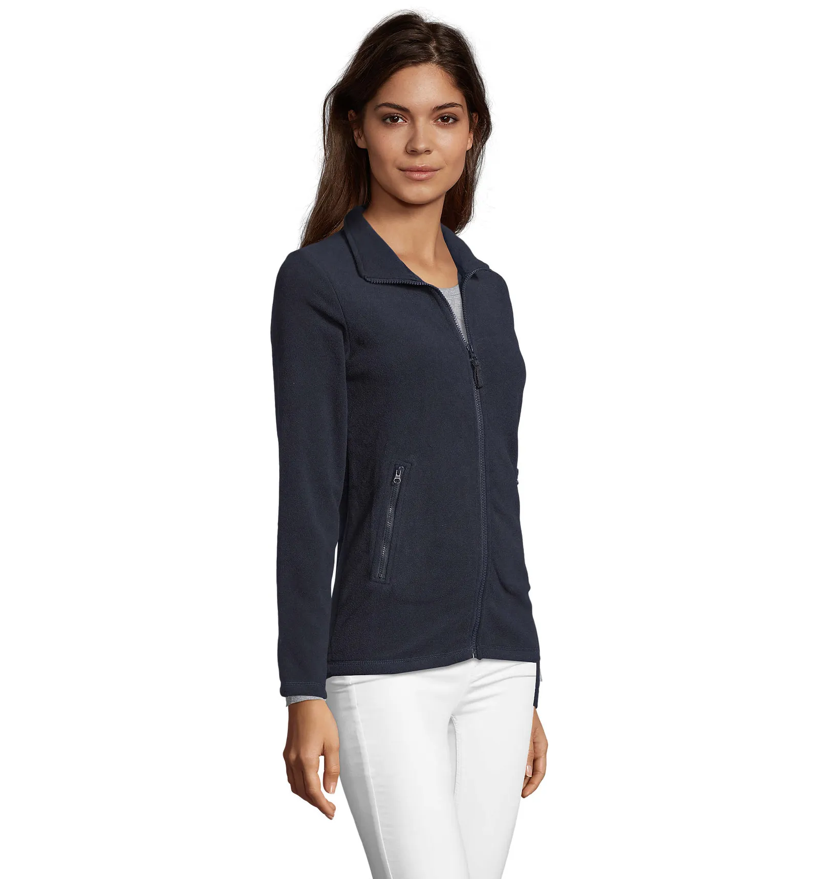 Pile SOL'S Norman Women, Navy, su modello, lato