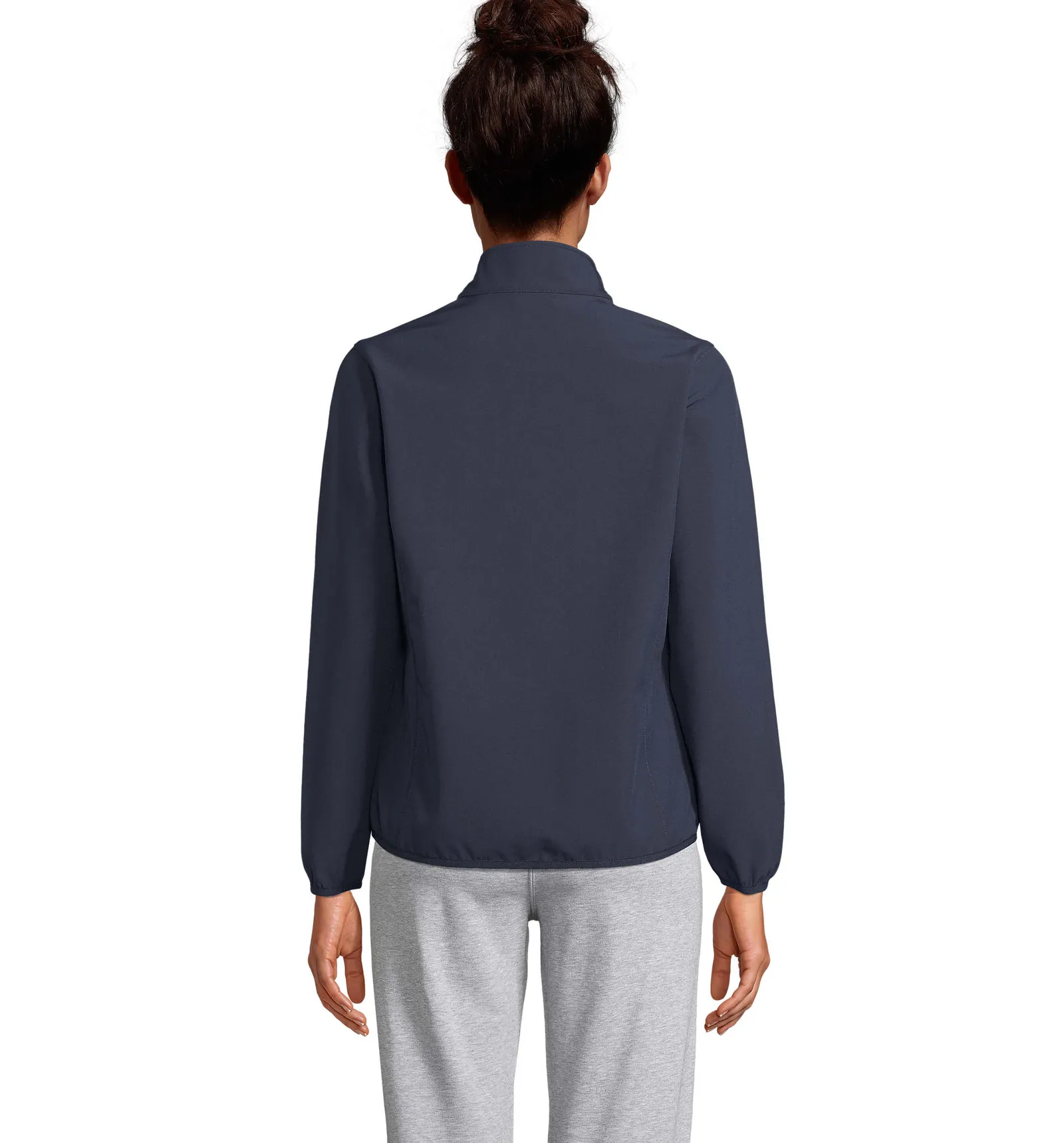 Softshell SOL'S Falcon Women, Abyss blue, su modello, retro