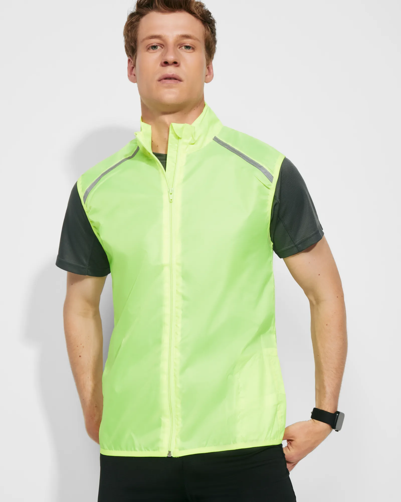 Gilet Roly Jannu, Giallo Fluo, dettaglio 2