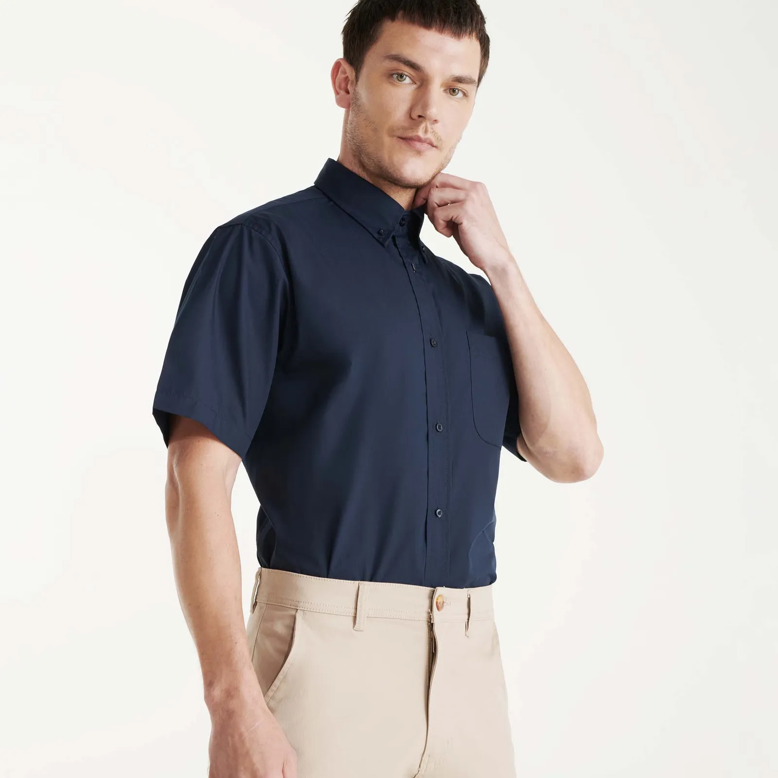 Camicia manica corta Roly Aifos, Blu Navy, foto 2