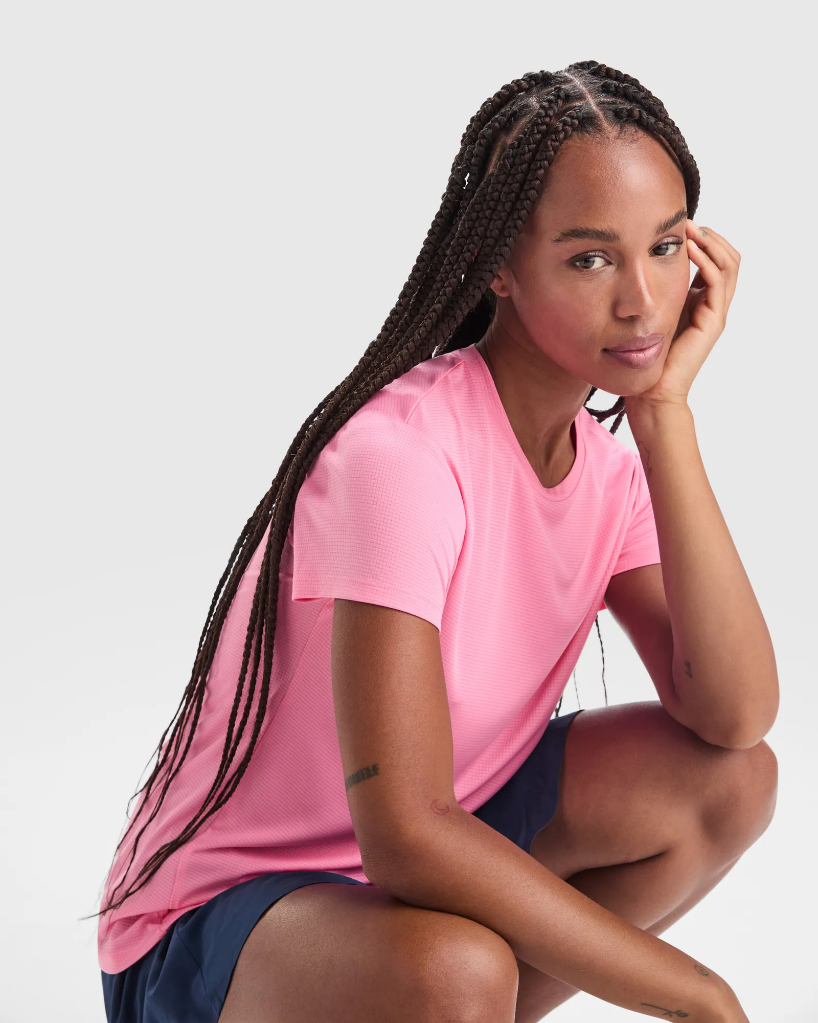 T-shirt tecnica Roly Estoril Woman, Rosa Seda, dettaglio 2