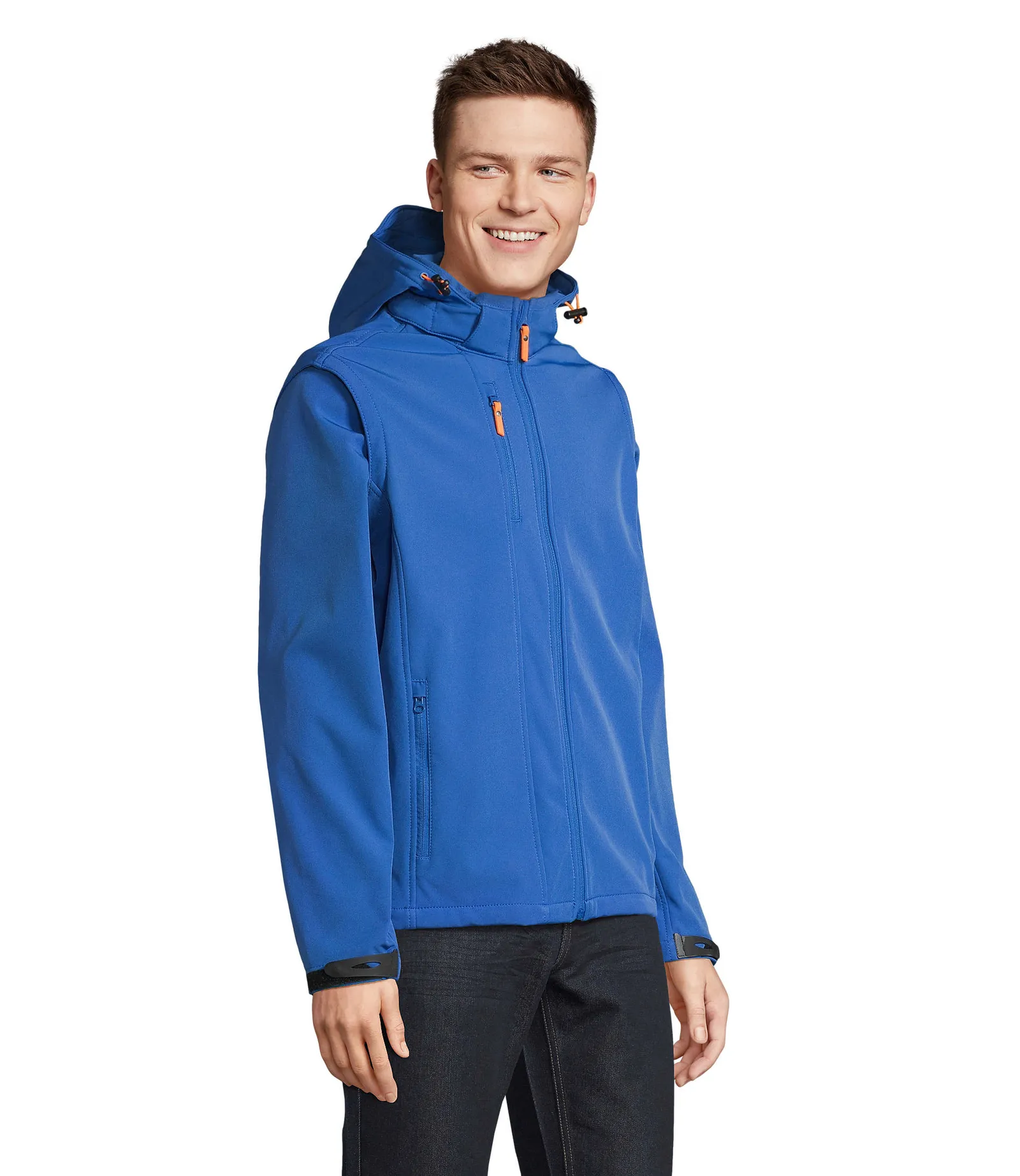 Softshell SOL'S Transformer, Royal blue, su modello, lato