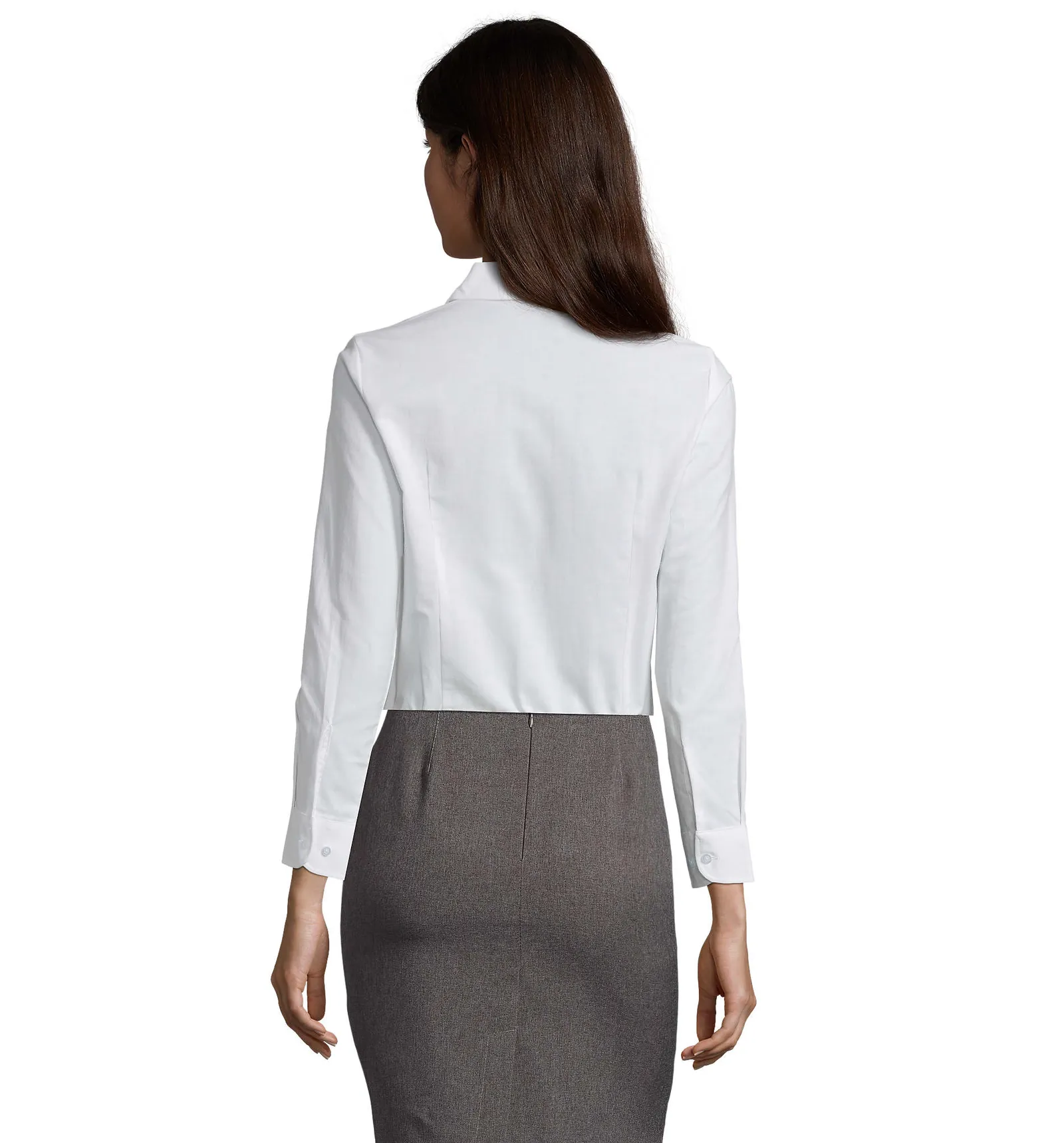 Camicia manica lunga SOL'S Embassy, White, su modello, retro