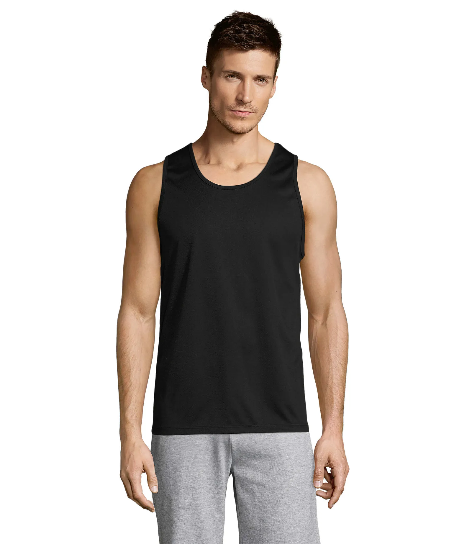 Sporty TT Men Nero indossata fronte