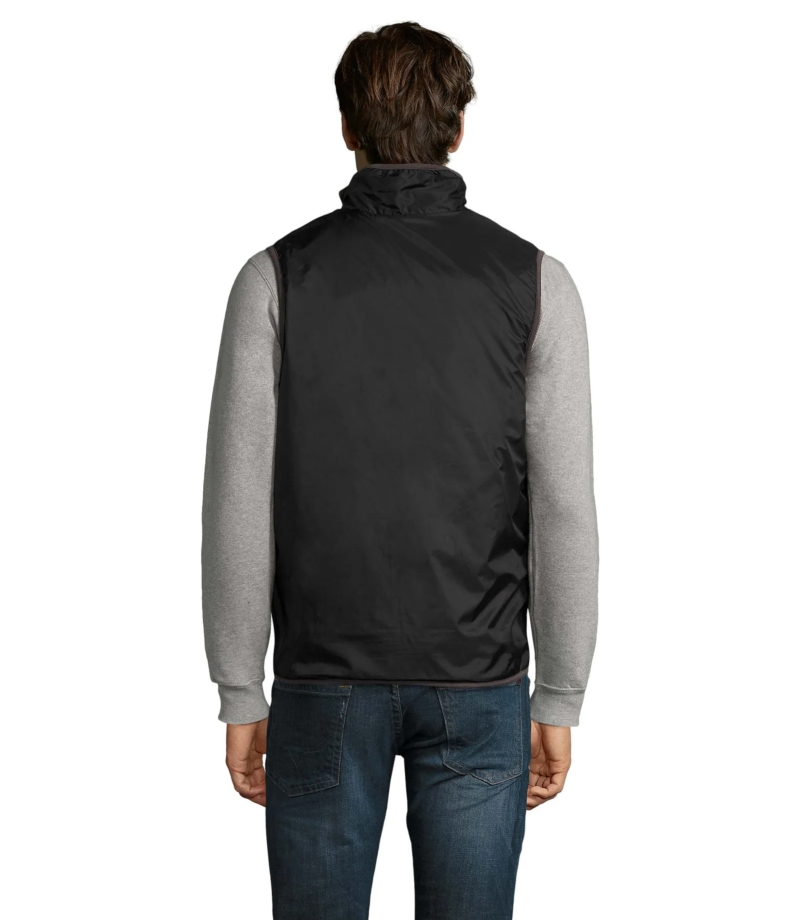 Gilet SOL'S Winner, Black, su modello, retro