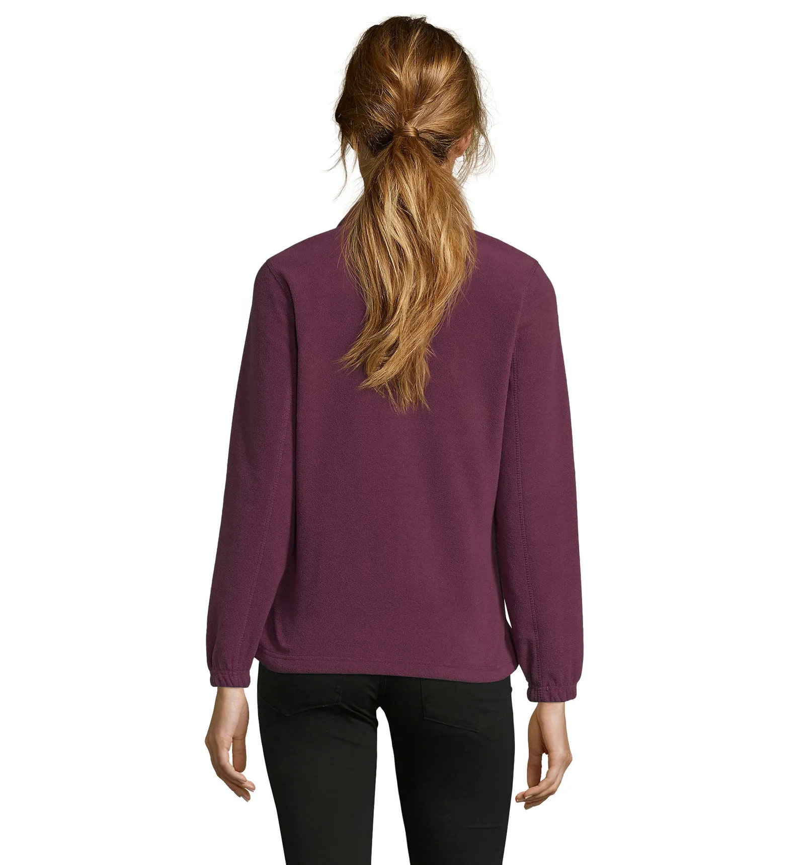 Pile SOL'S North Women, Burgundy, su modello, retro
