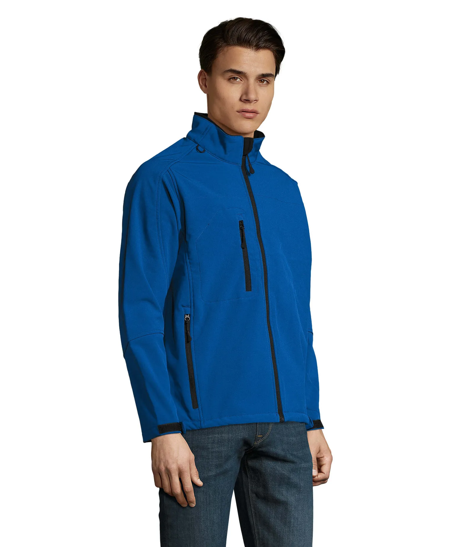 Softshell SOL'S Relax, Royal blue, su modello, lato