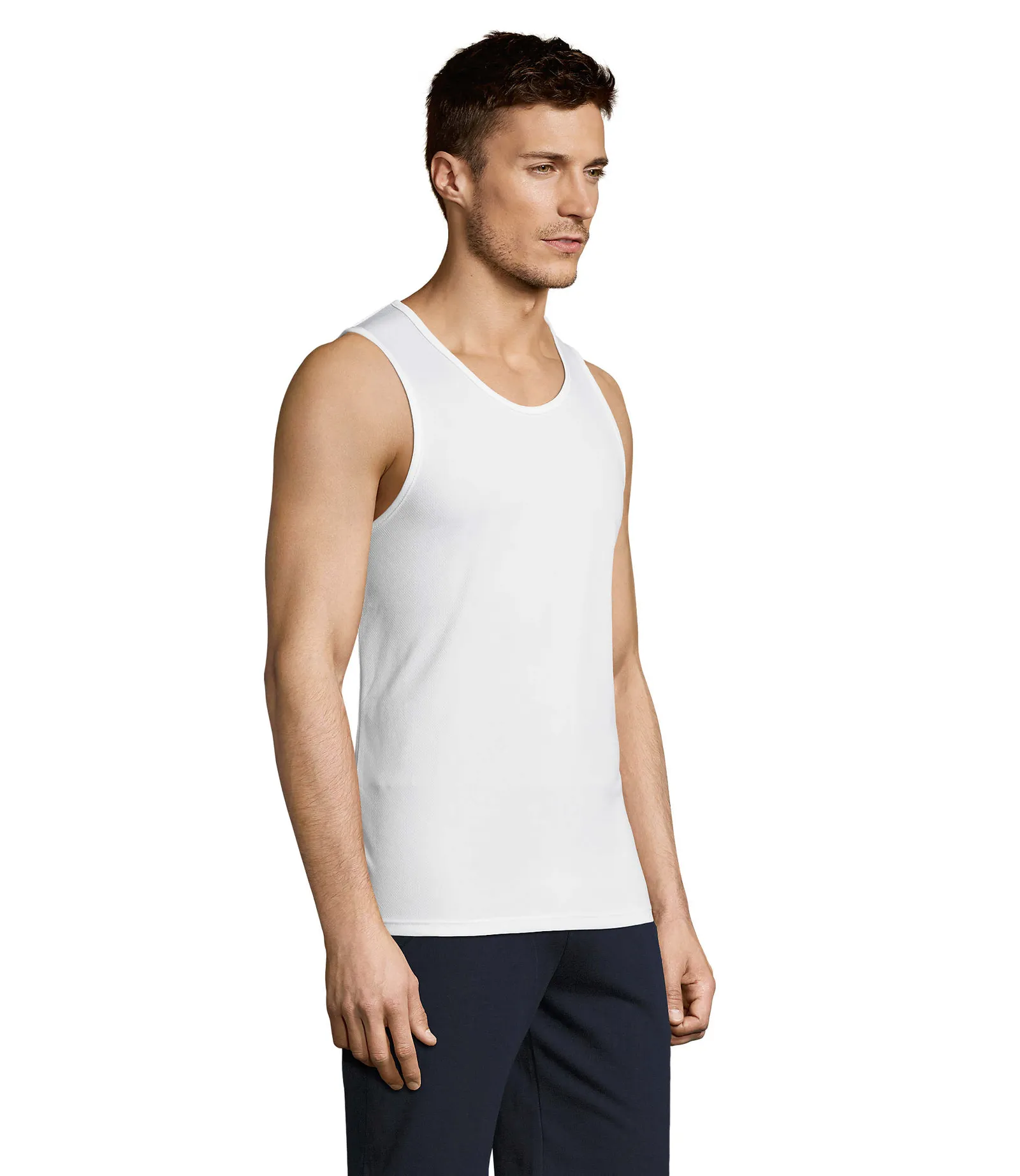 Sporty TT Men Bianco indossata lato