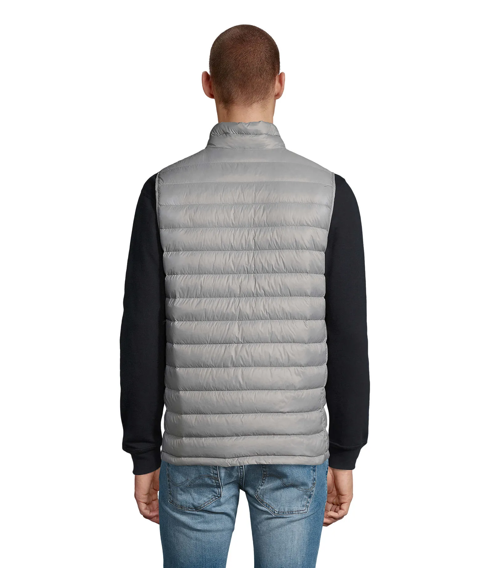 Gilet SOL'S Wilson BW Men, Metal grey, su modello, retro