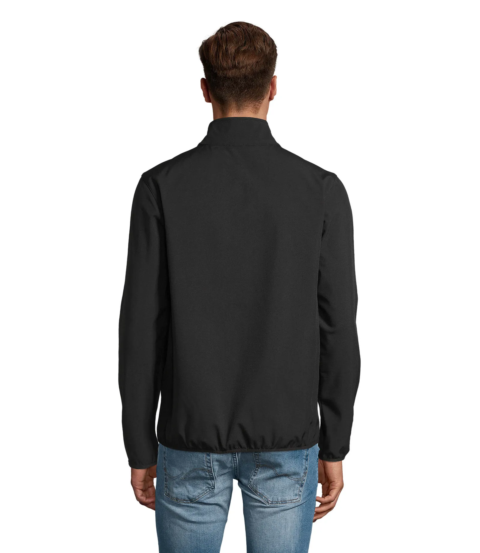 Softshell SOL'S Radian Men, Black, su modello, retro