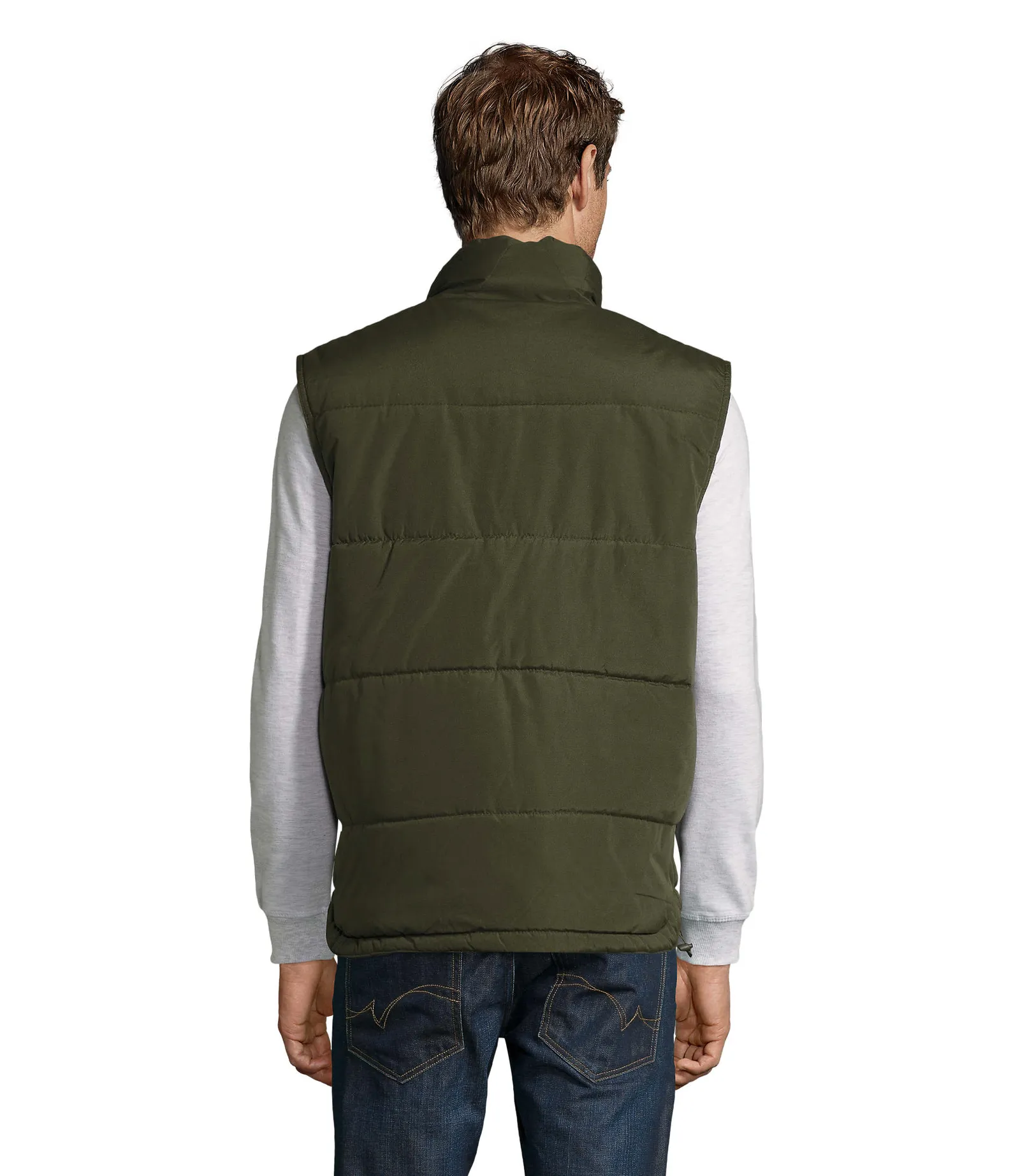 Gilet SOL'S Viper, Fir green, su modello, retro