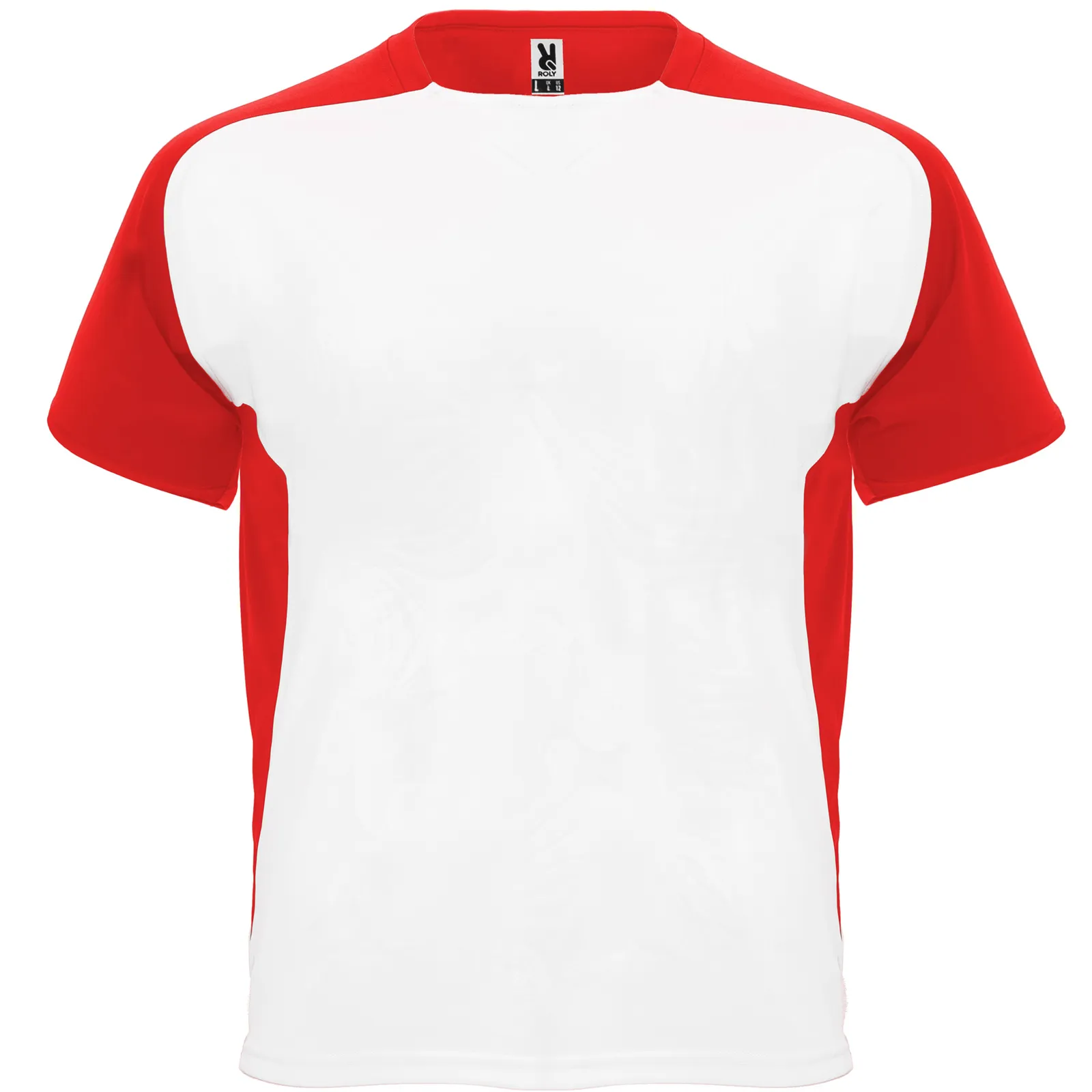 T-shirt tecnica Roly Bugatti, Bianco/Blu Reale, dettaglio 2