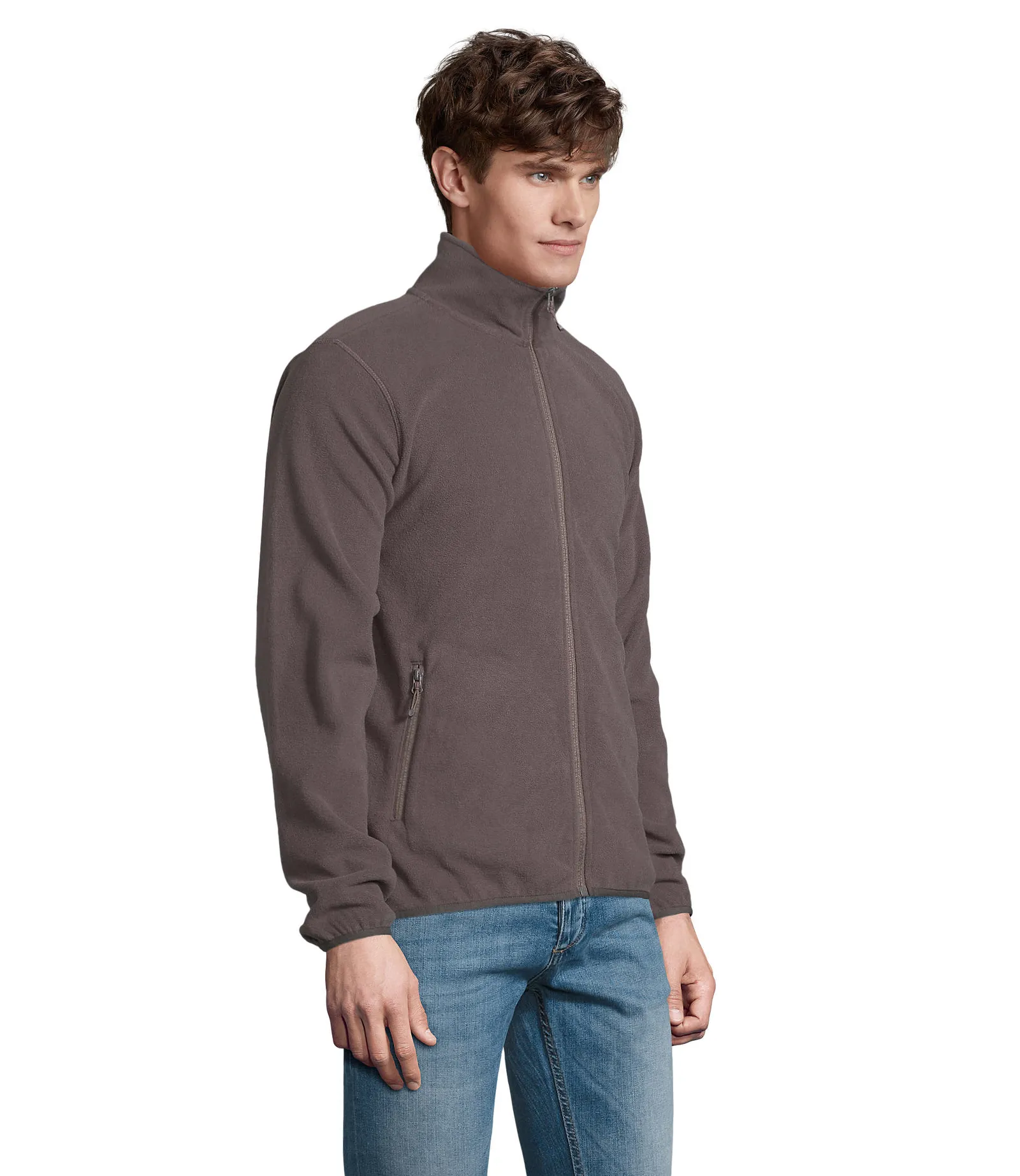 Pile SOL'S Factor Men, Charcoal grey, su modello, lato