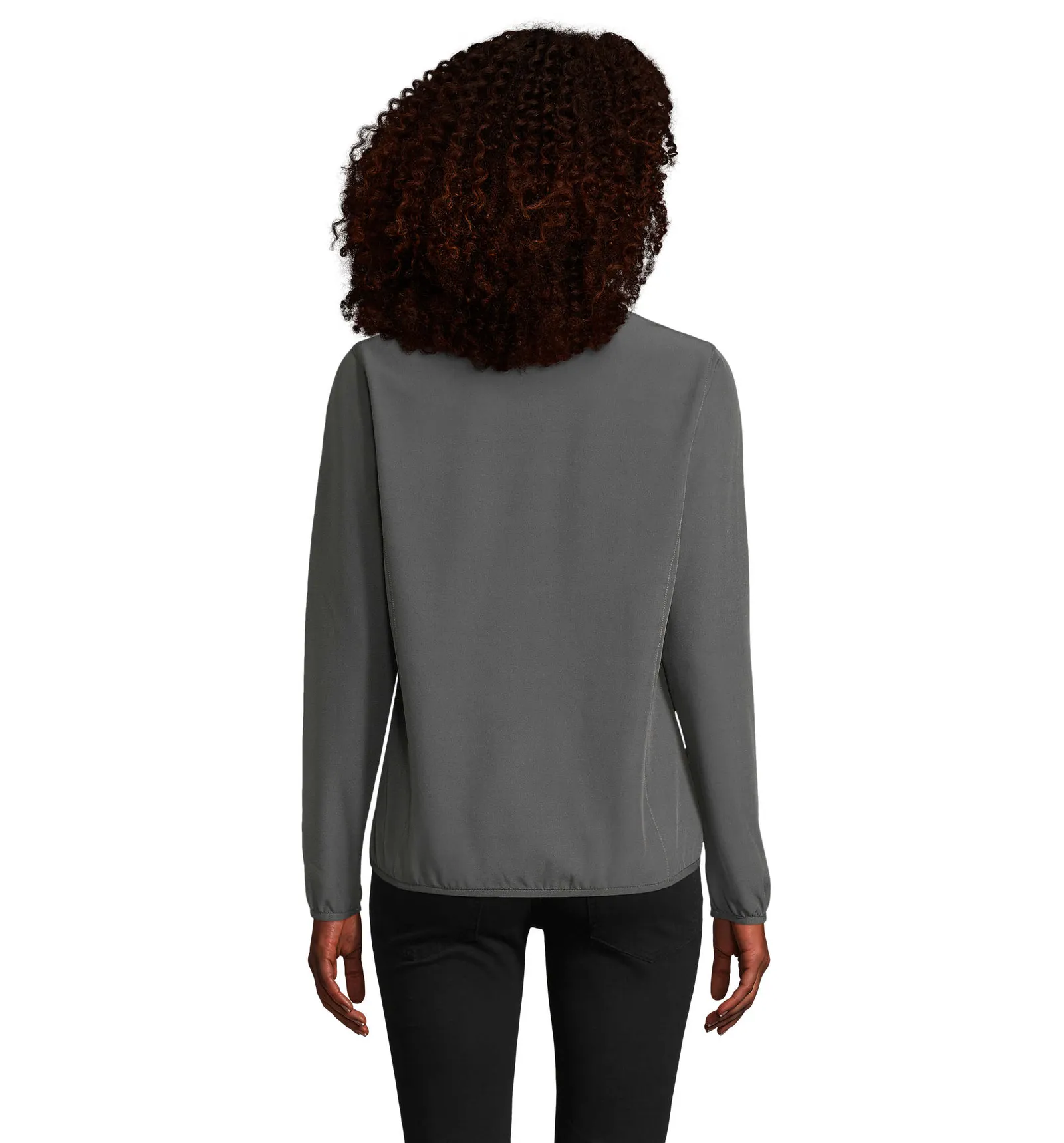 Softshell SOL'S Falcon Women, Charcoal grey, su modello, retro