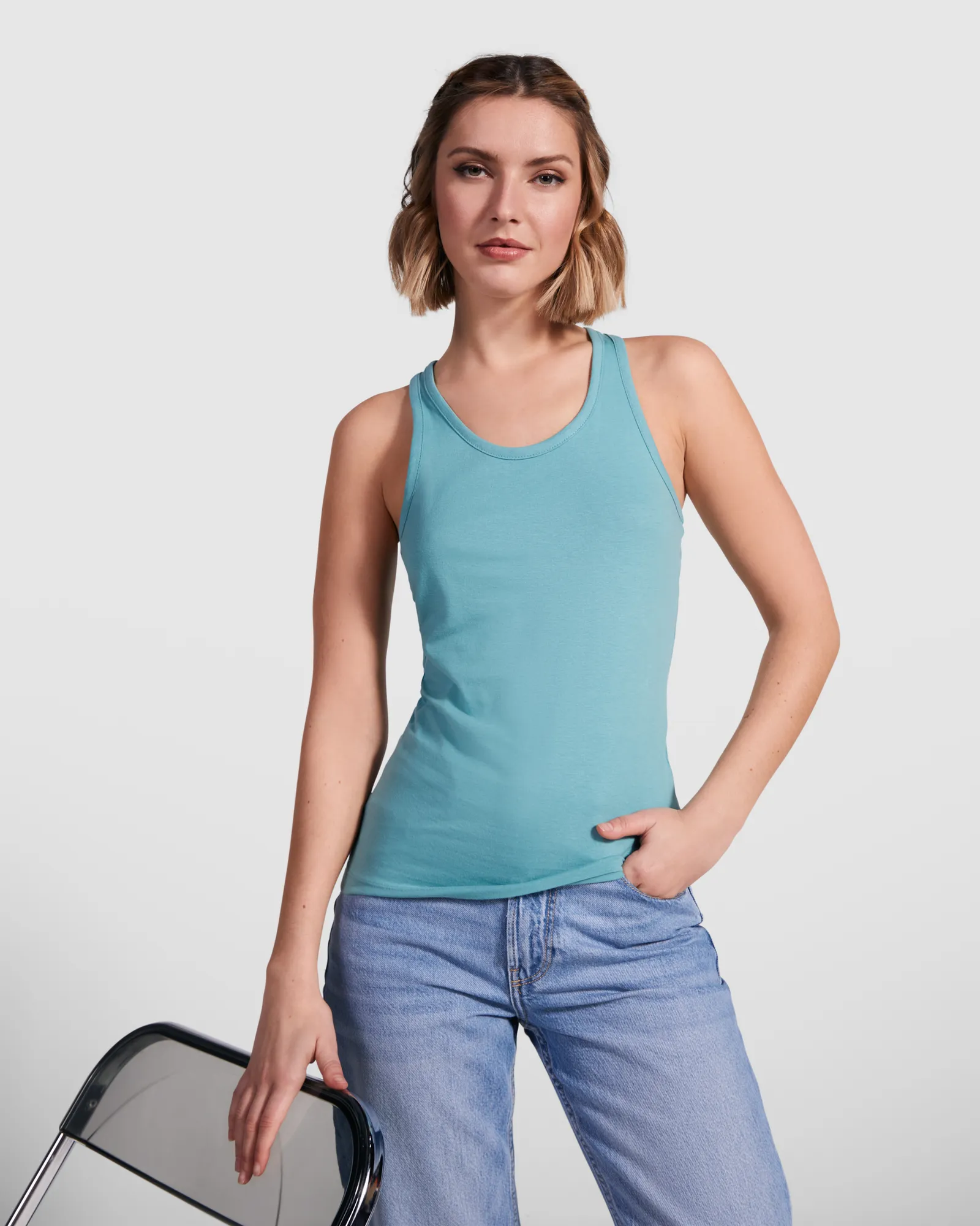 Canotta Roly Brenda, Azzurro Dusty, dettaglio 3