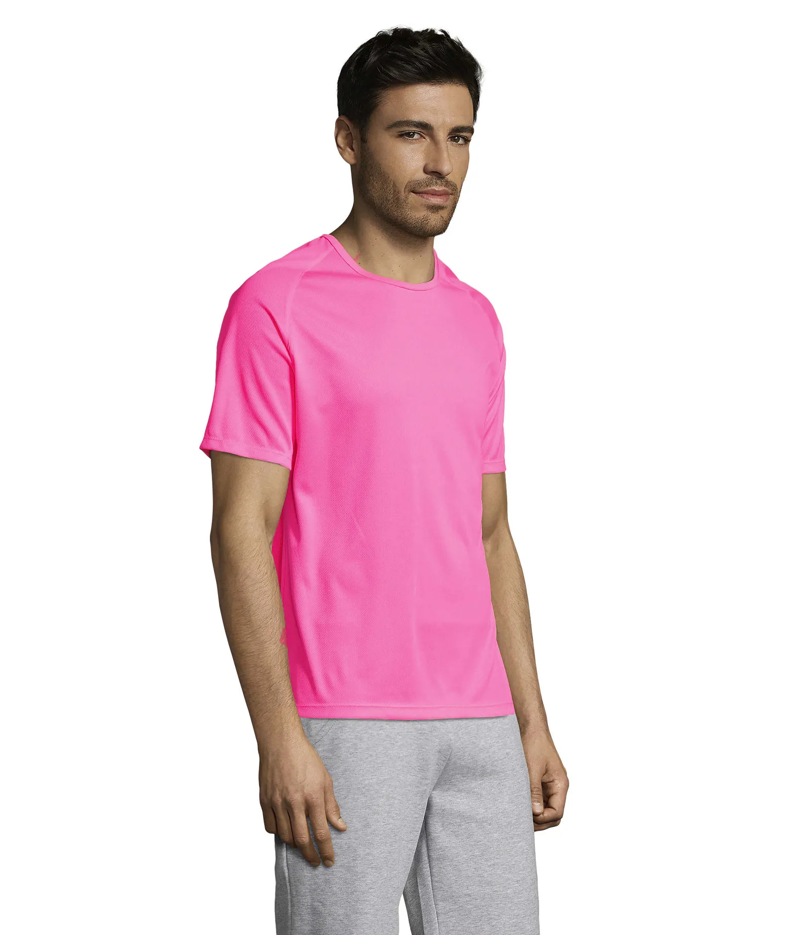 Sporty Rosa fluo 2 indossata lato