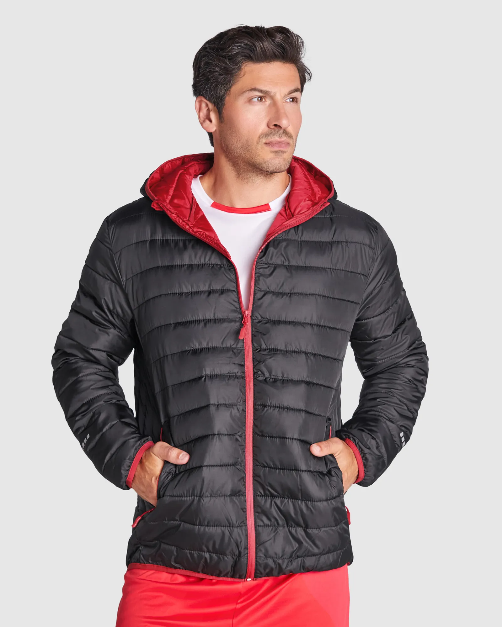 Giubbotto Roly Norway Sport, Nero/Rosso