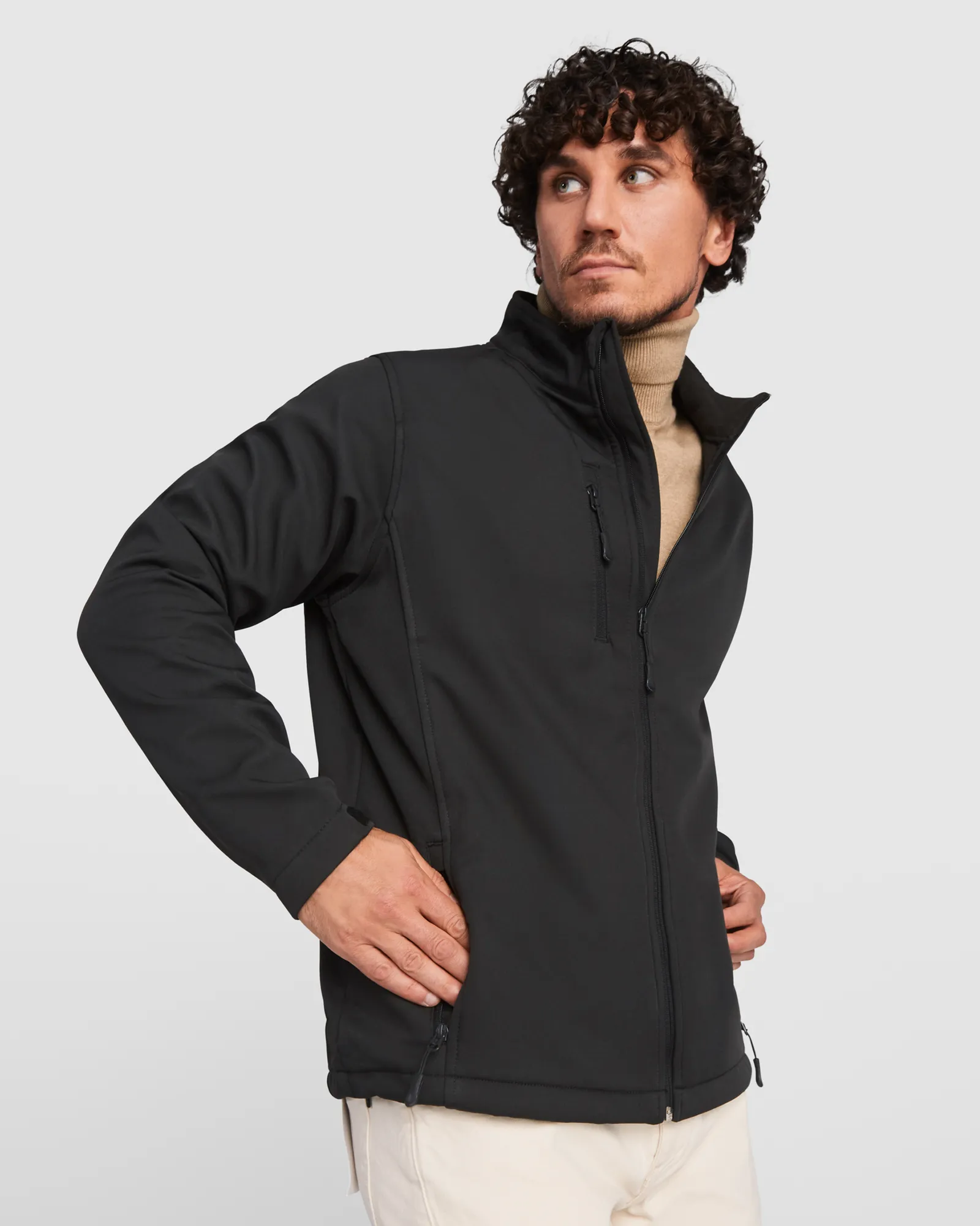 Softshell Roly Nebraska, Nero, dettaglio 2